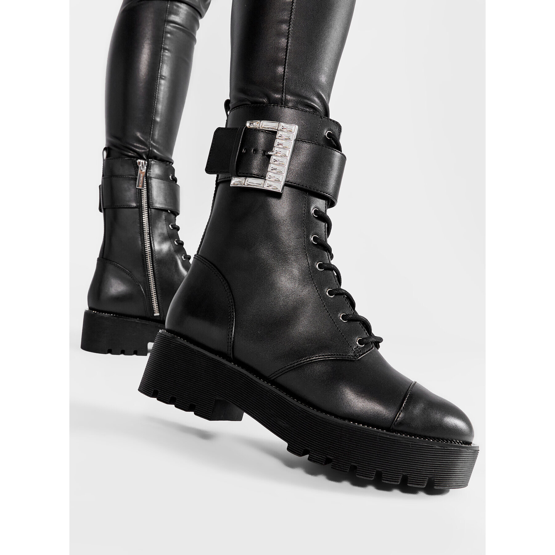 MICHAEL Michael Kors Боти Bryce Cuff Bootie 40R2BYFE6L Черен - Pepit.bg