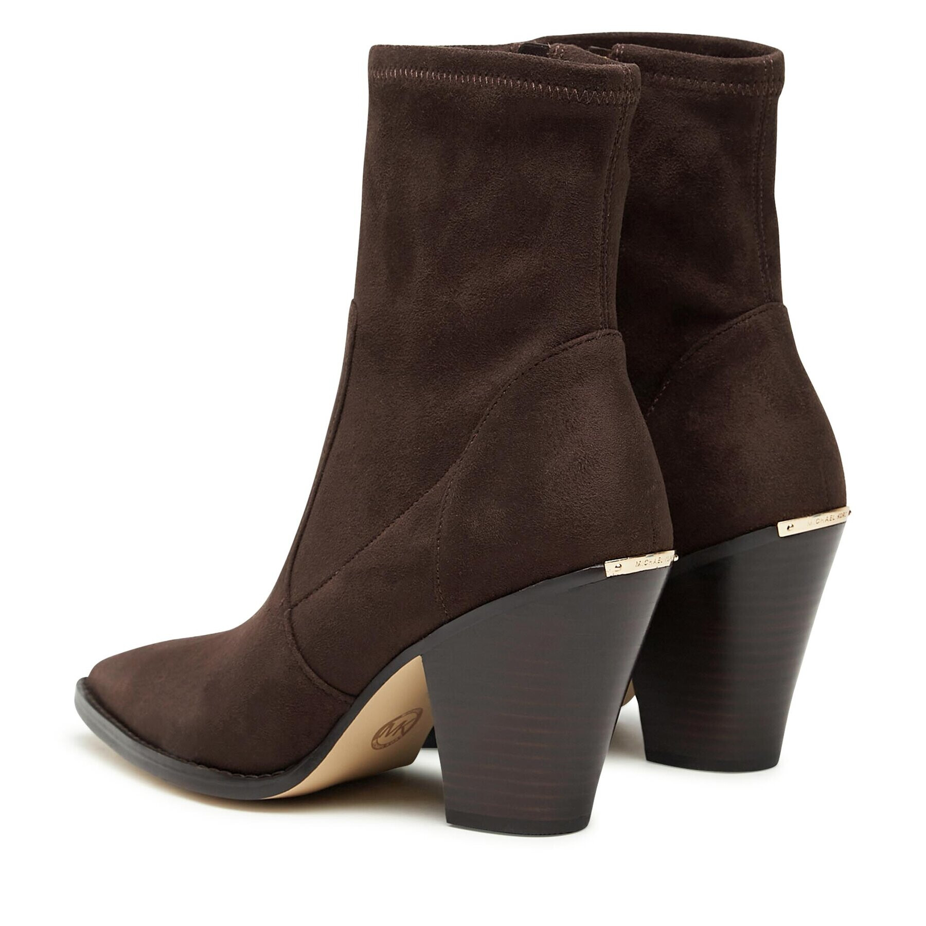 MICHAEL Michael Kors Боти Dover Heeled Bootie 40F3DOHE5S Кафяв - Pepit.bg