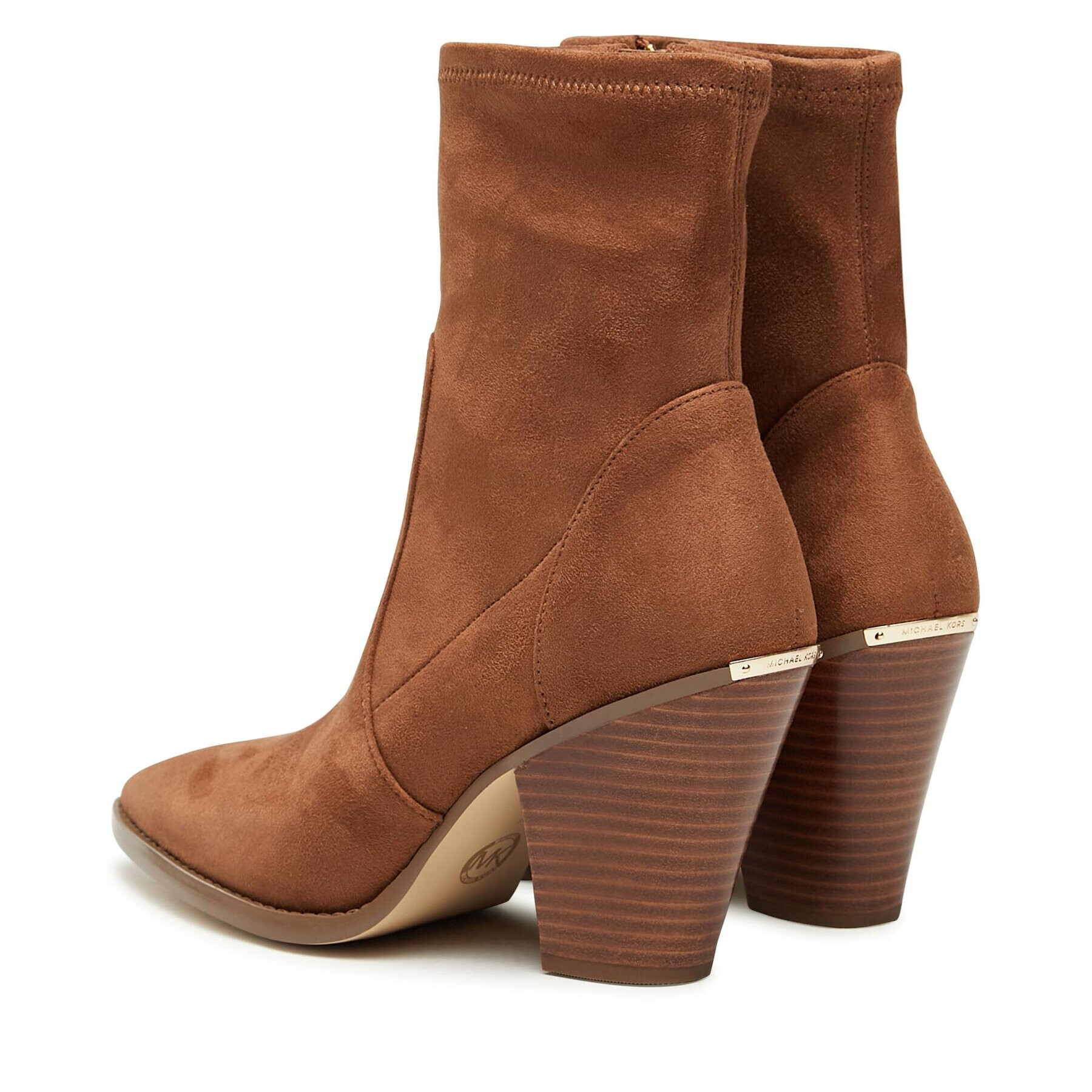 MICHAEL Michael Kors Боти Dover Heeled Bootie 40F3DOHE5S Кафяв - Pepit.bg