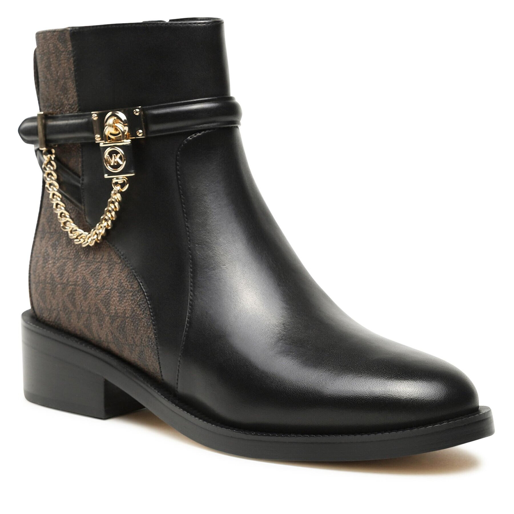 MICHAEL Michael Kors Боти Hamilton Flat Bootie 40F3HAME6L Черен - Pepit.bg