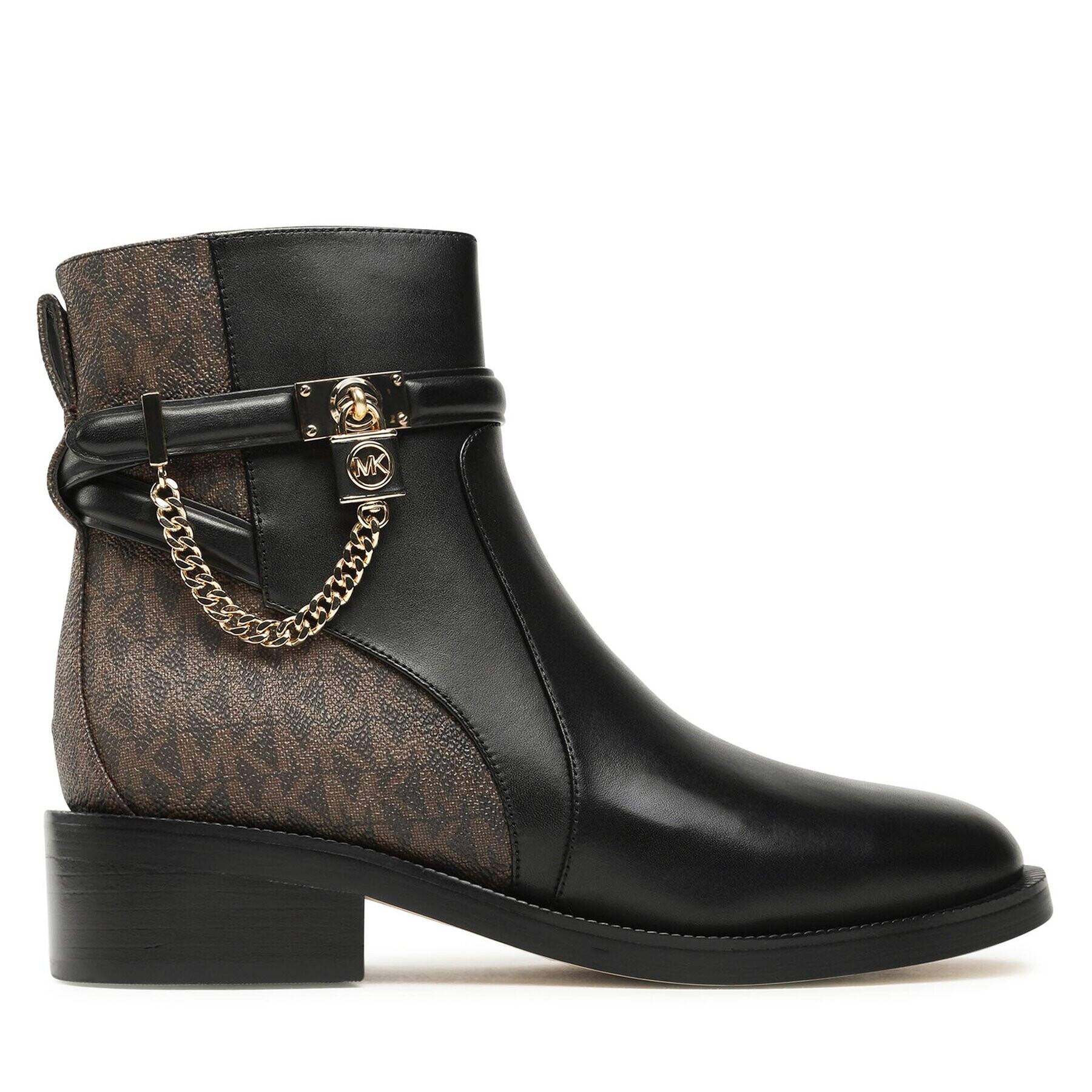 MICHAEL Michael Kors Боти Hamilton Flat Bootie 40F3HAME6L Черен - Pepit.bg
