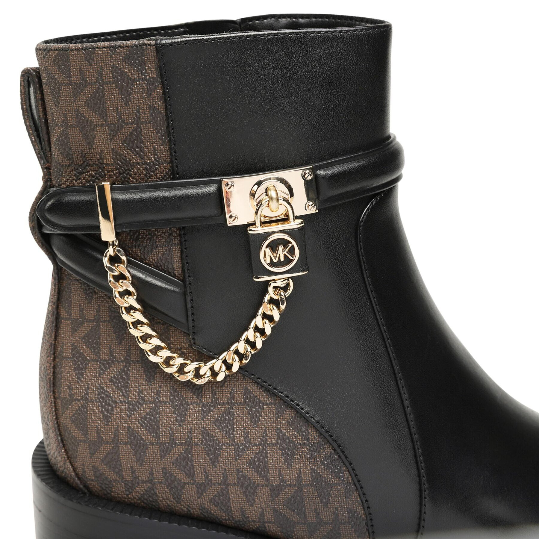 MICHAEL Michael Kors Боти Hamilton Flat Bootie 40F3HAME6L Черен - Pepit.bg