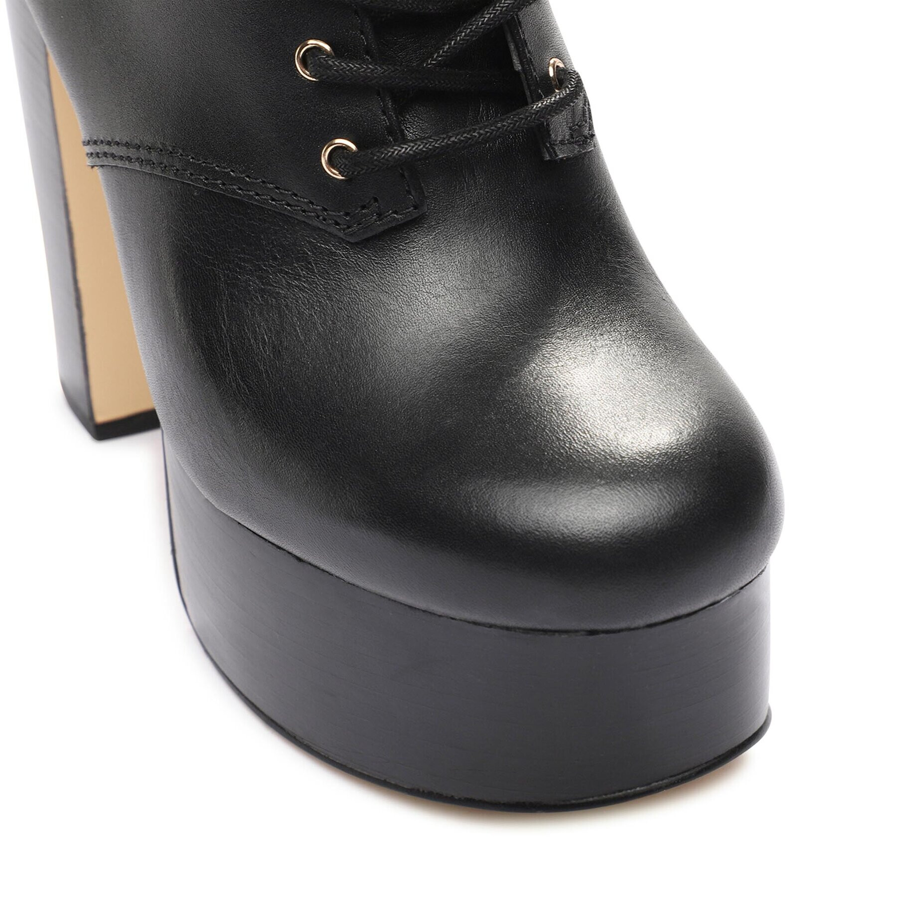 MICHAEL Michael Kors Боти Natasha Lace Up Bootie 40F3NAME6L Черен - Pepit.bg