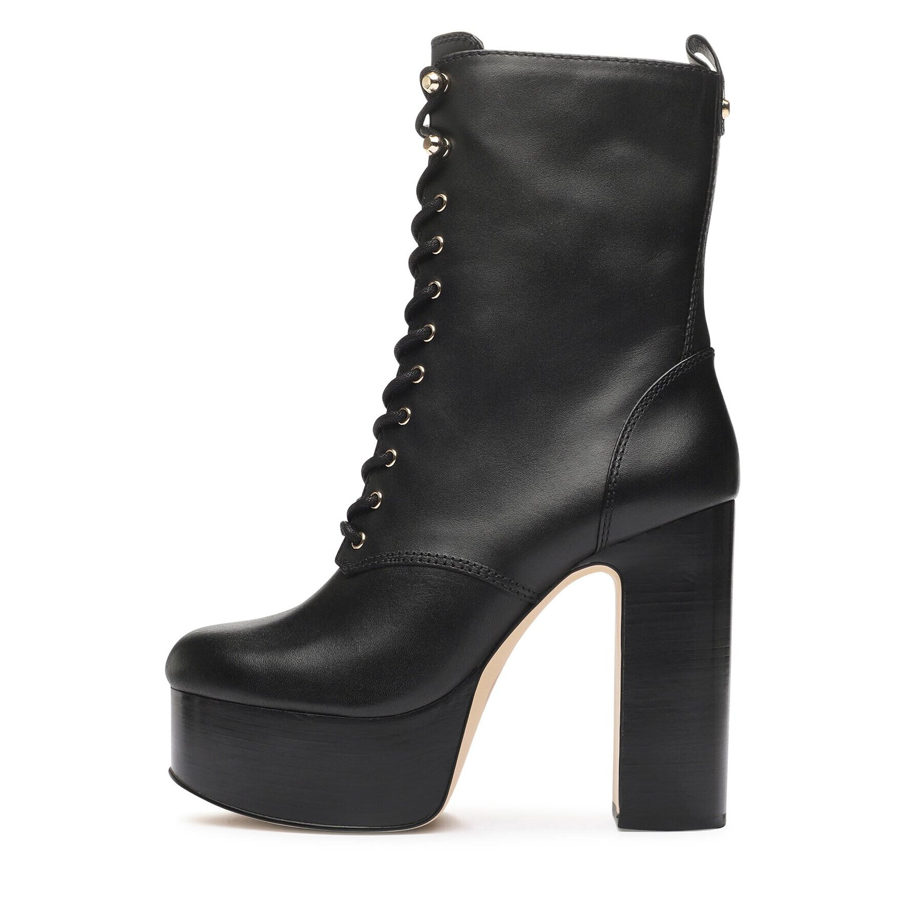 MICHAEL Michael Kors Боти Natasha Lace Up Bootie 40F3NAME6L Черен - Pepit.bg