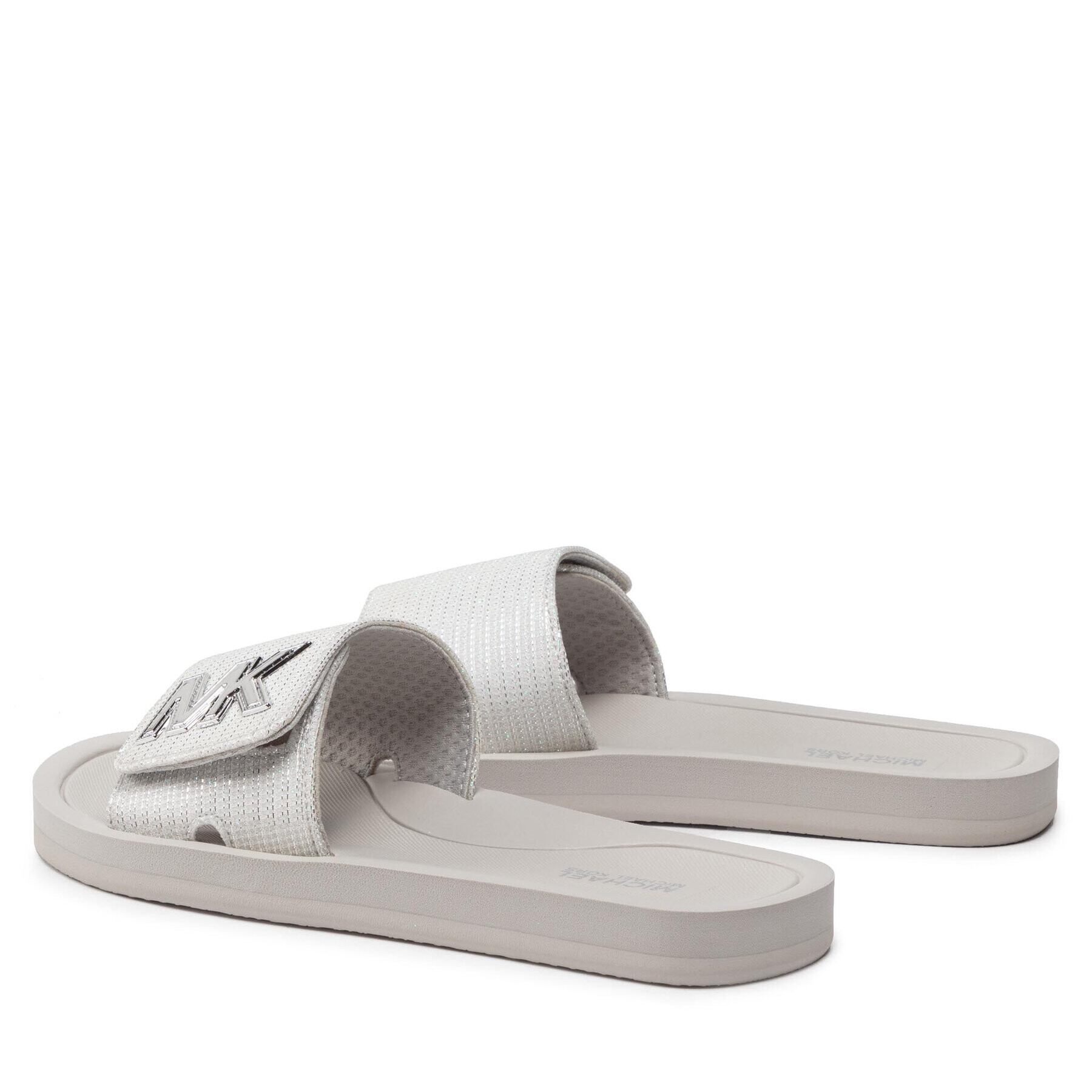 MICHAEL Michael Kors Чехли Mk Slide 40T8MKFA3D Сребрист - Pepit.bg