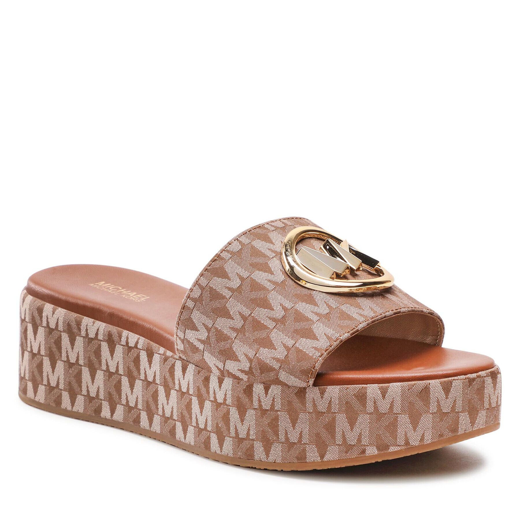 MICHAEL Michael Kors Чехли Sadler Wedge 40S2SDFS1Y Кафяв - Pepit.bg