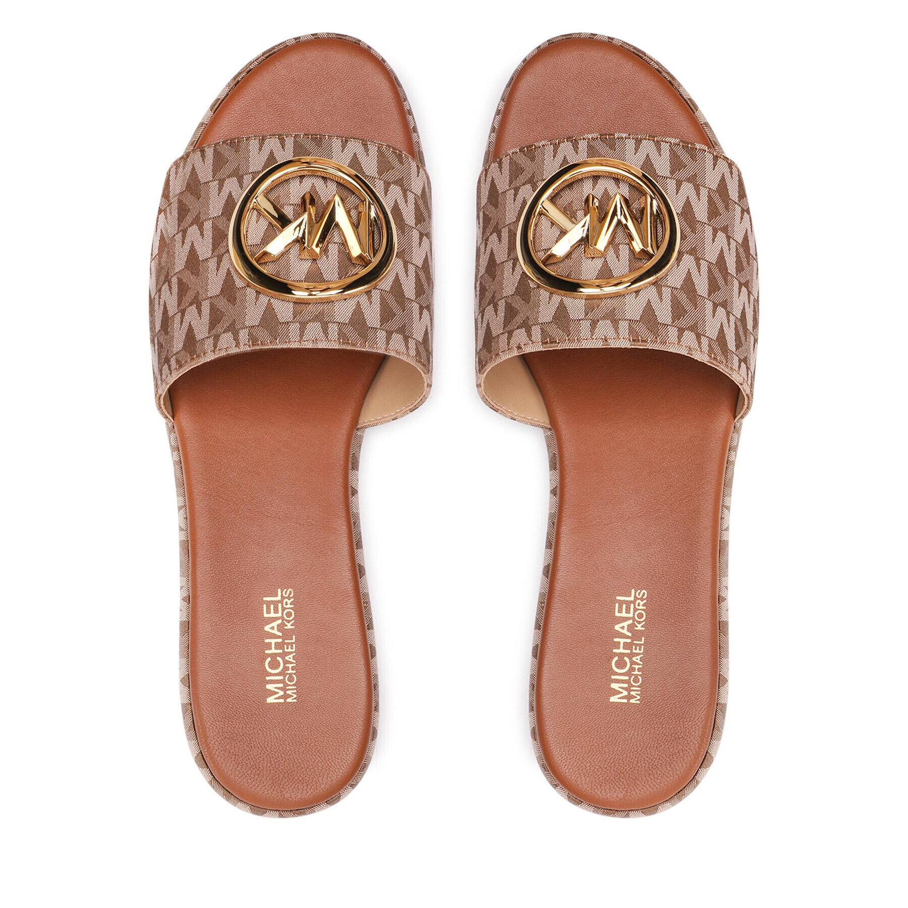 MICHAEL Michael Kors Чехли Sadler Wedge 40S2SDFS1Y Кафяв - Pepit.bg