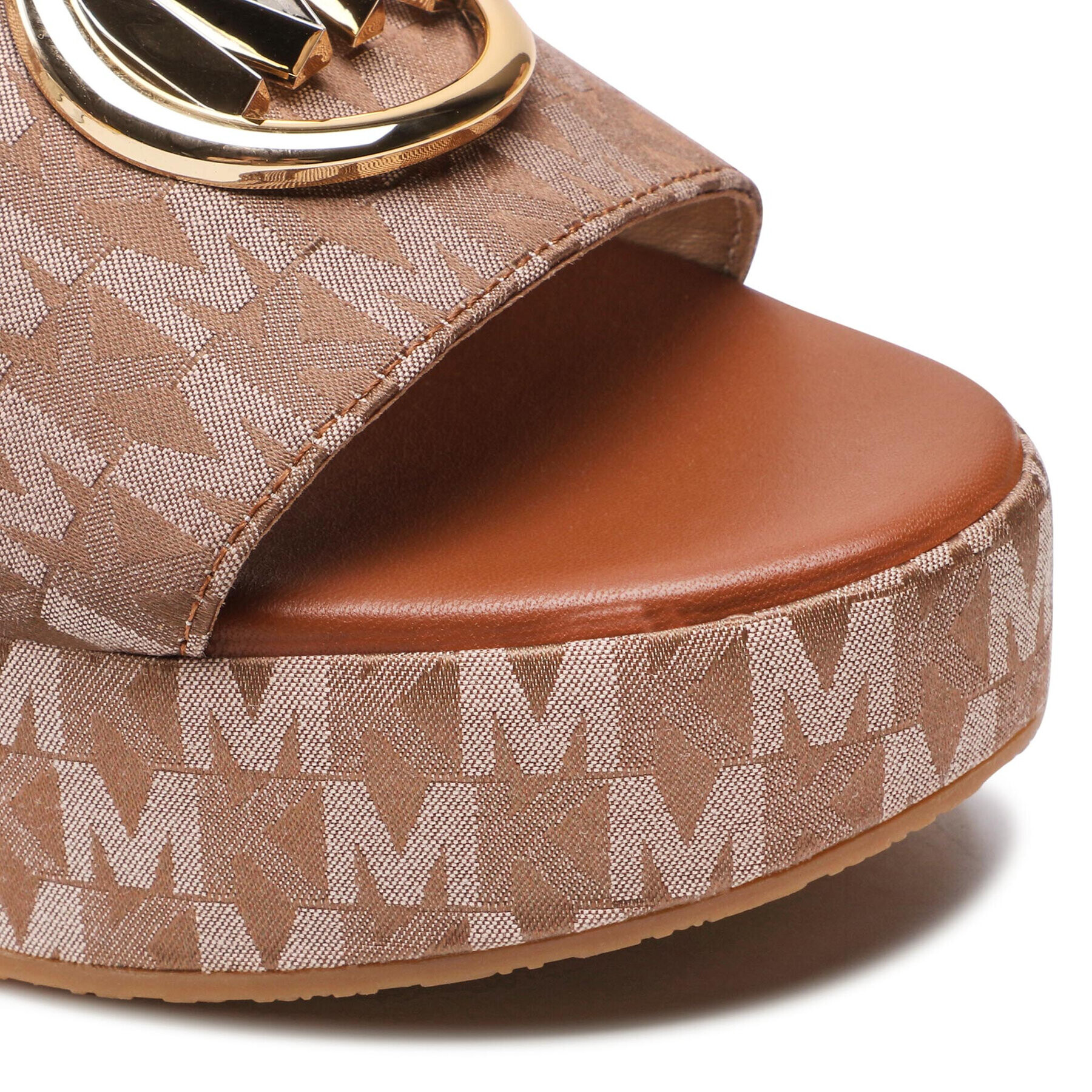 MICHAEL Michael Kors Чехли Sadler Wedge 40S2SDFS1Y Кафяв - Pepit.bg