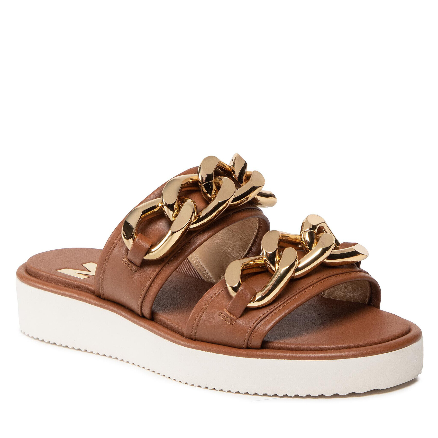 MICHAEL Michael Kors Чехли Scarlett Double Band 40S2SCFA1L Кафяв - Pepit.bg
