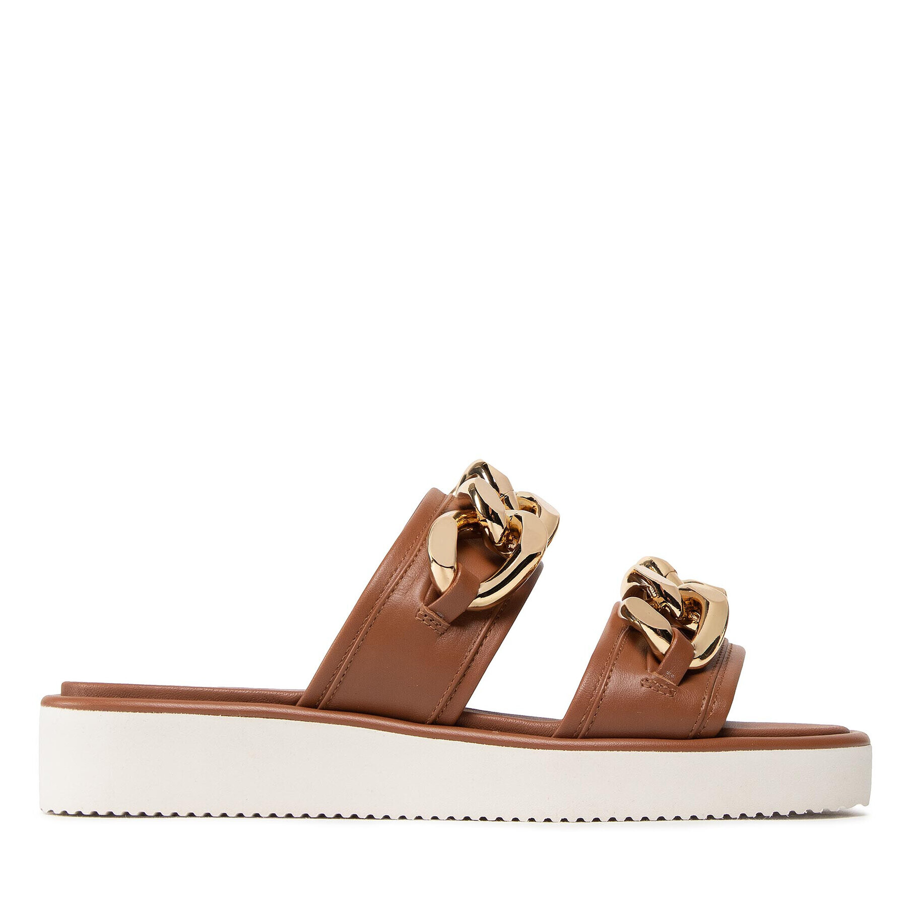MICHAEL Michael Kors Чехли Scarlett Double Band 40S2SCFA1L Кафяв - Pepit.bg