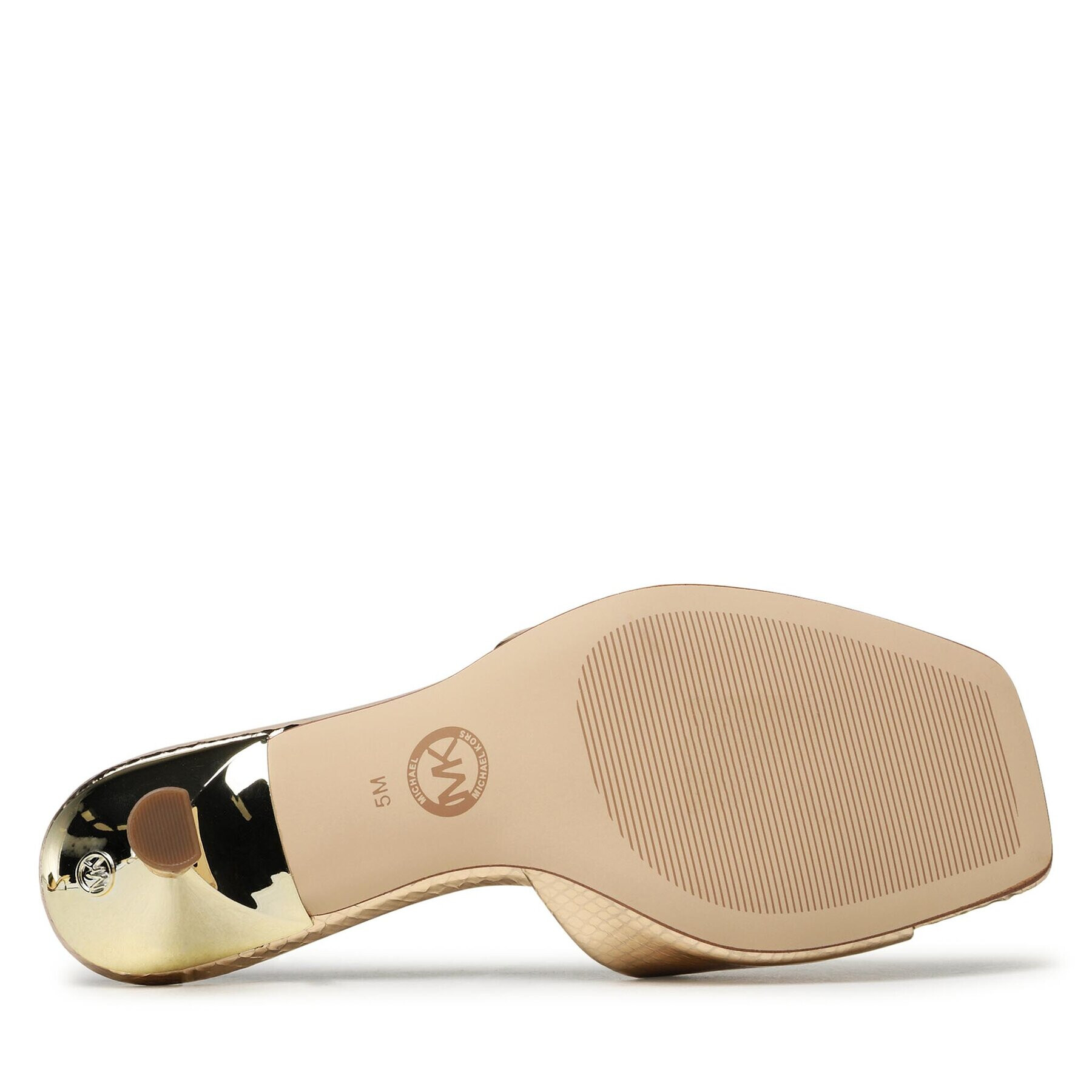 MICHAEL Michael Kors Чехли Amal Kitten Sandal 40F2AMMA1M Златист - Pepit.bg