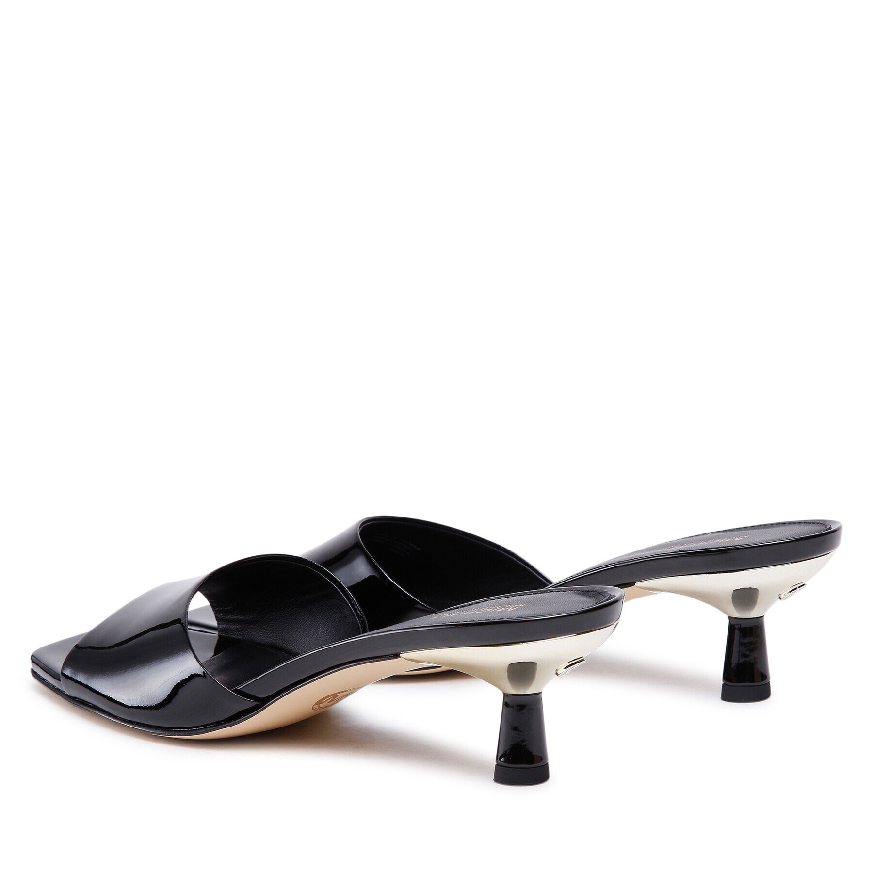 MICHAEL Michael Kors Чехли Amal Kitten Sandal 40F2AMMA2A Черен - Pepit.bg