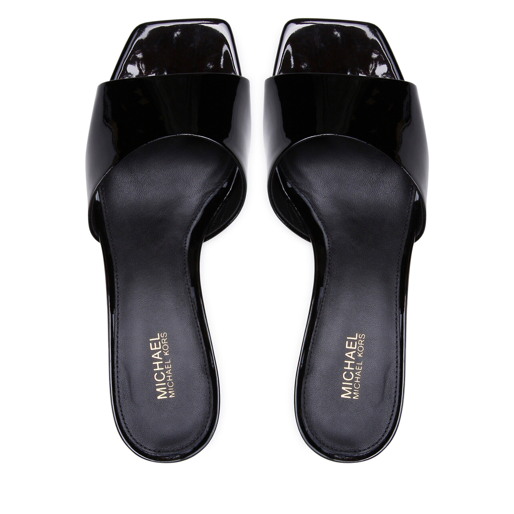 MICHAEL Michael Kors Чехли Amal Kitten Sandal 40F2AMMA2A Черен - Pepit.bg