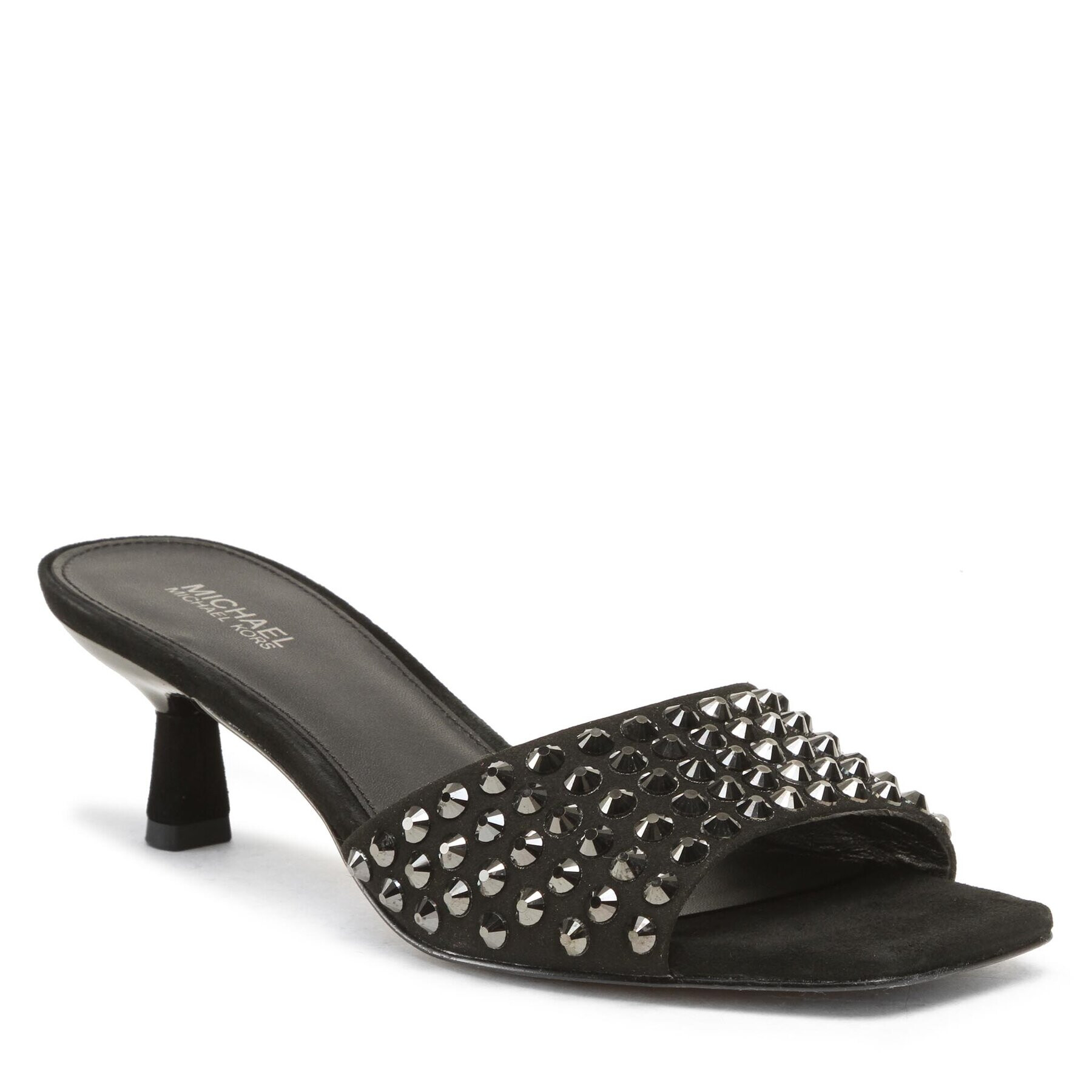 MICHAEL Michael Kors Чехли Amal Kitten Sandal 40F2AMMA2S Черен - Pepit.bg