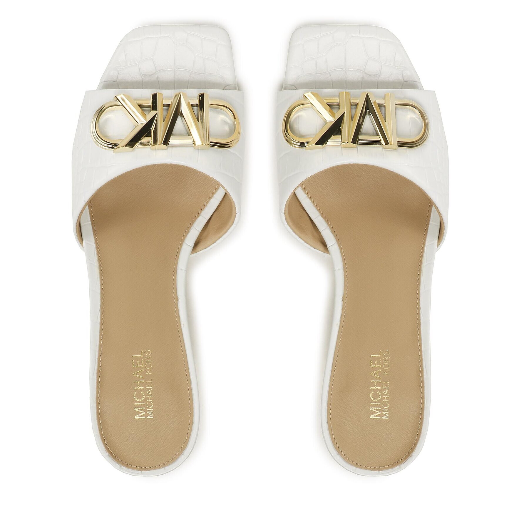 MICHAEL Michael Kors Чехли Amal Kitten Sandal 40S3AMMA1E Бял - Pepit.bg