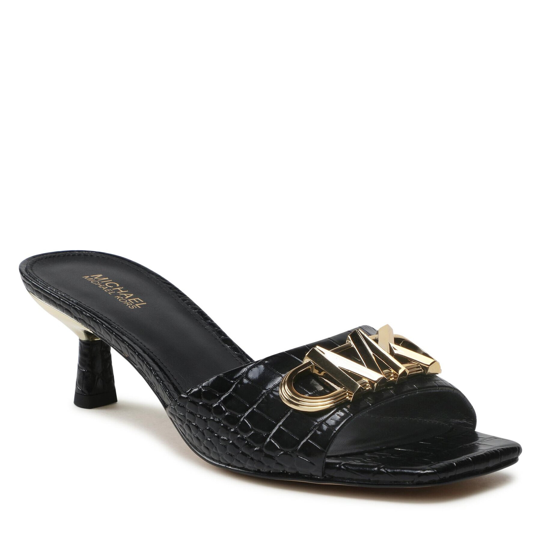 MICHAEL Michael Kors Чехли Amal Kitten Sandal 40S3AMMA1E Черен - Pepit.bg