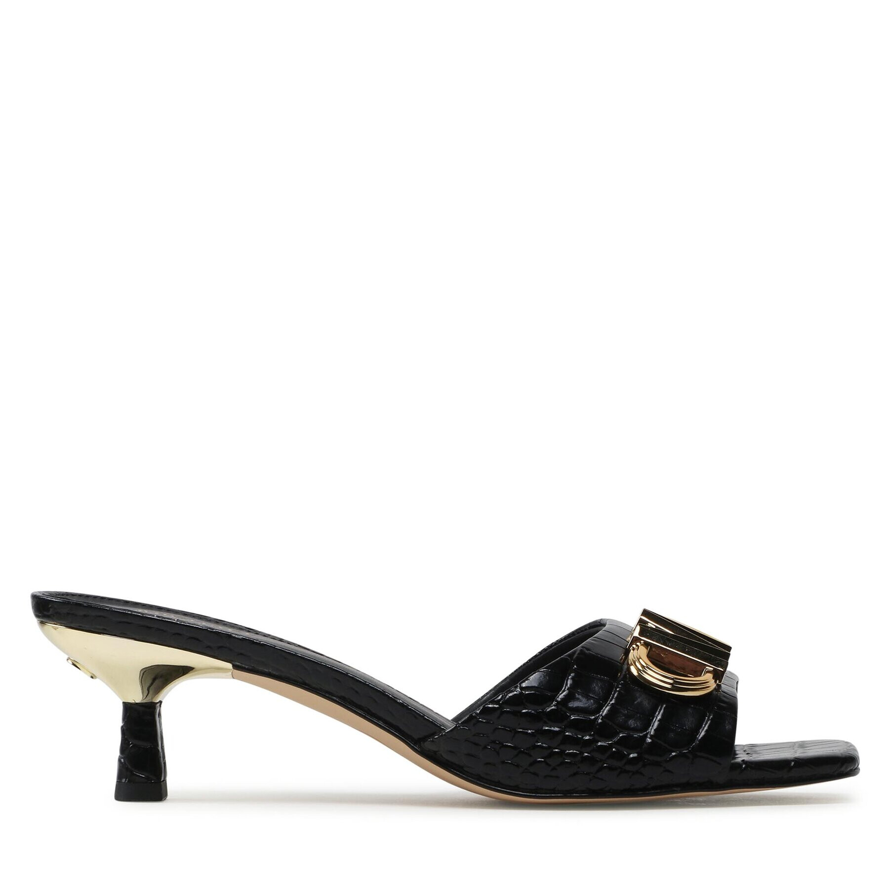 MICHAEL Michael Kors Чехли Amal Kitten Sandal 40S3AMMA1E Черен - Pepit.bg