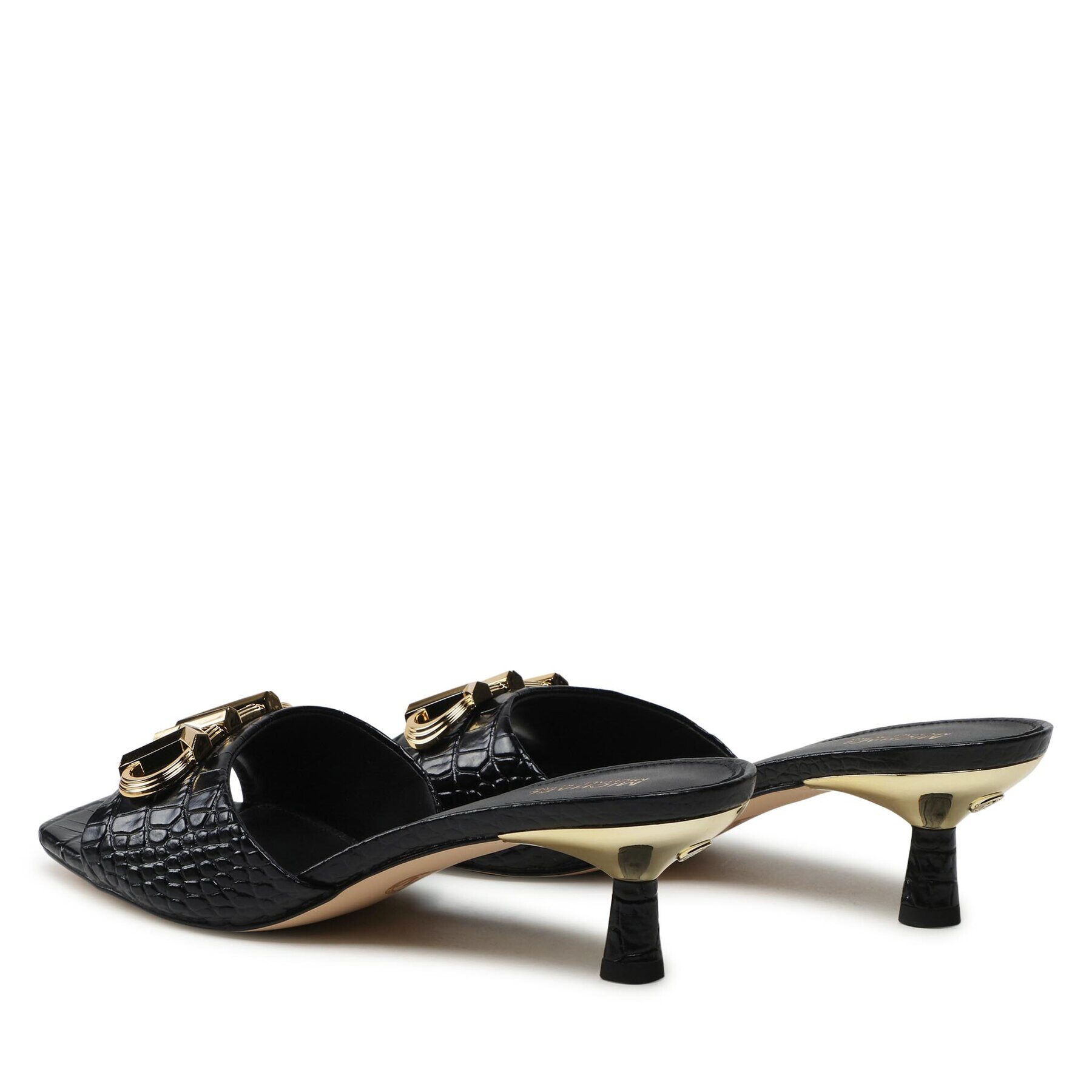 MICHAEL Michael Kors Чехли Amal Kitten Sandal 40S3AMMA1E Черен - Pepit.bg