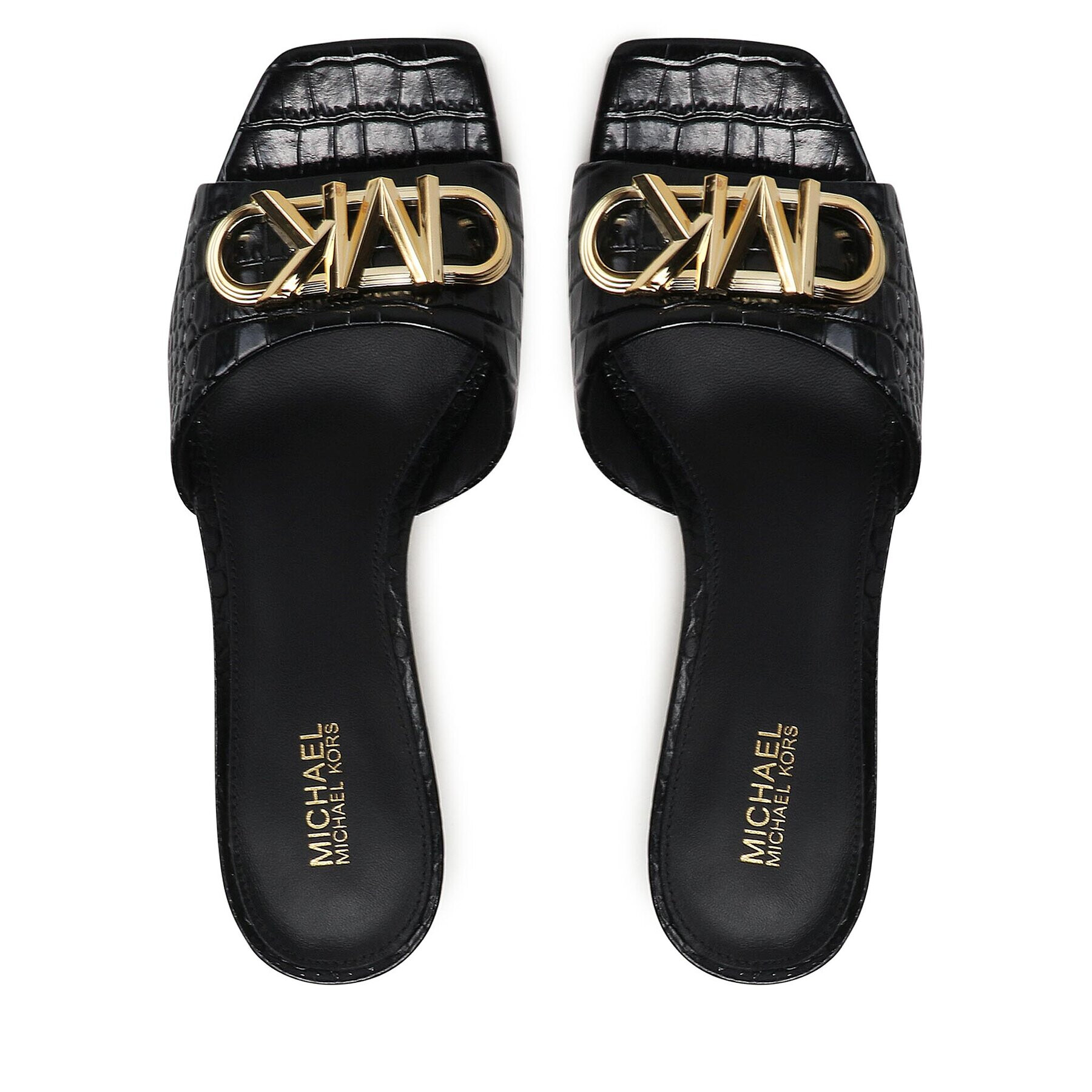 MICHAEL Michael Kors Чехли Amal Kitten Sandal 40S3AMMA1E Черен - Pepit.bg