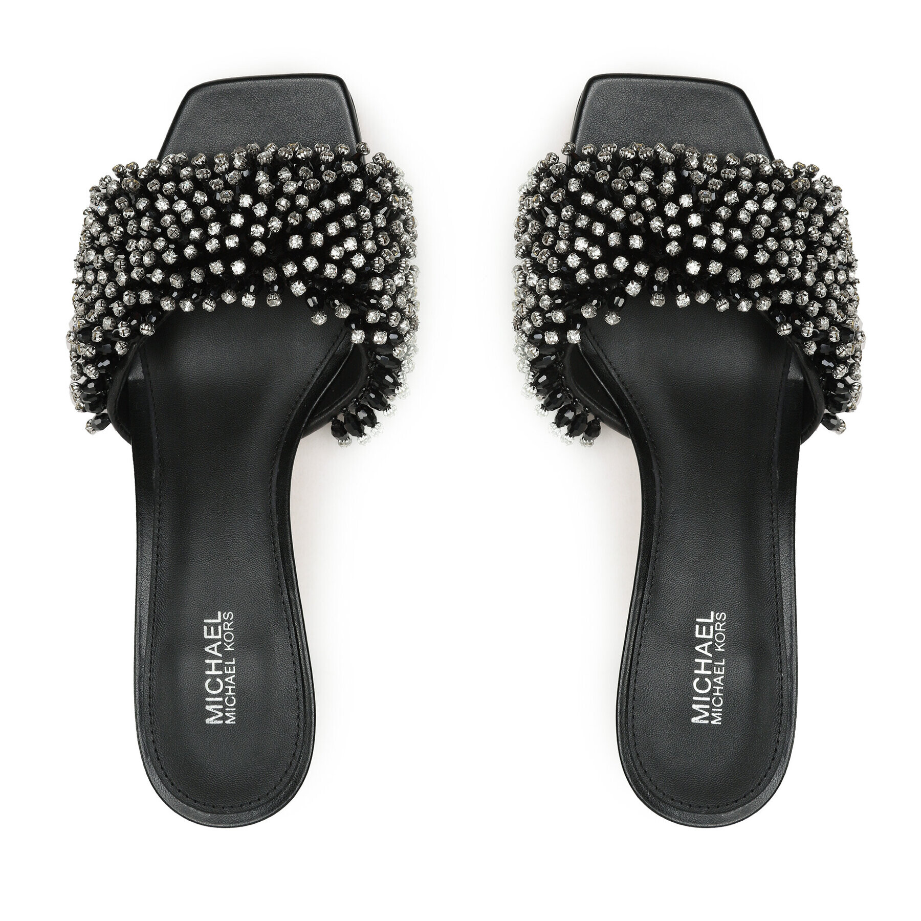 MICHAEL Michael Kors Чехли Amal Kitten Sandal 40S3AMMS1L Черен - Pepit.bg