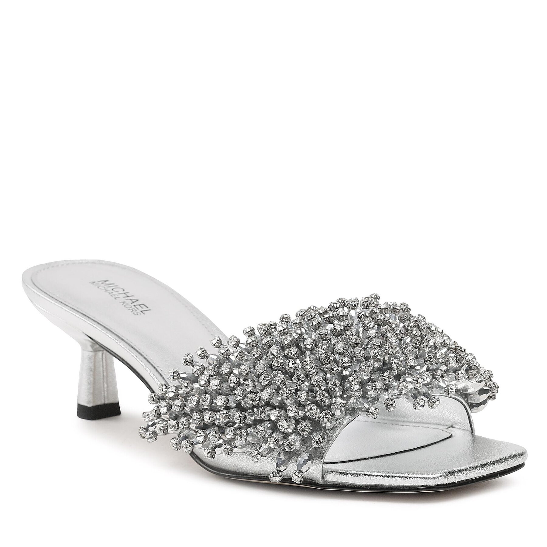 MICHAEL Michael Kors Чехли Amal Kitten Sandal 40S3AMMS1M Сребрист - Pepit.bg