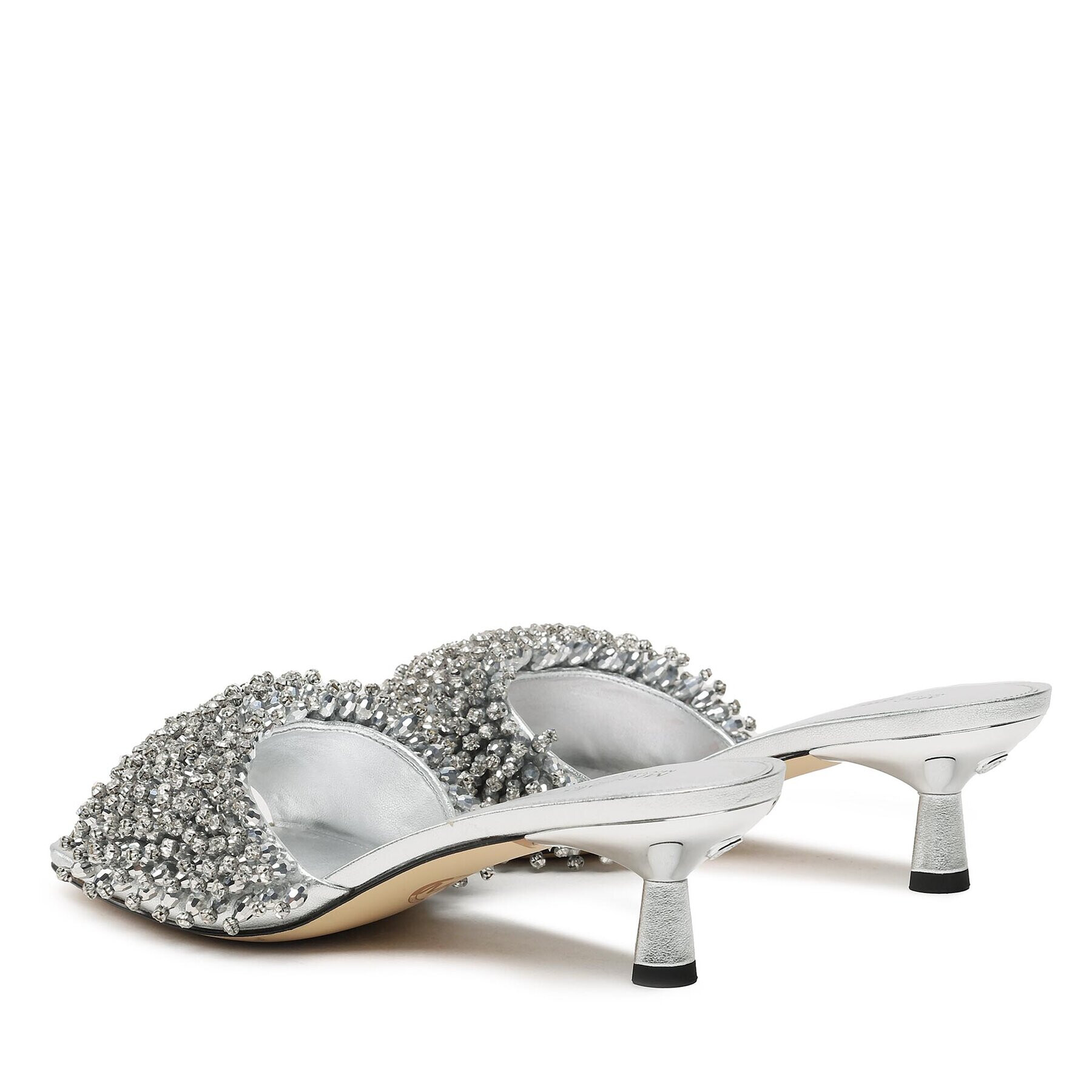 MICHAEL Michael Kors Чехли Amal Kitten Sandal 40S3AMMS1M Сребрист - Pepit.bg