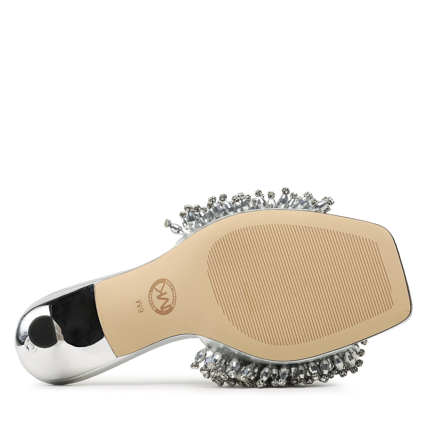 MICHAEL Michael Kors Чехли Amal Kitten Sandal 40S3AMMS1M Сребрист - Pepit.bg