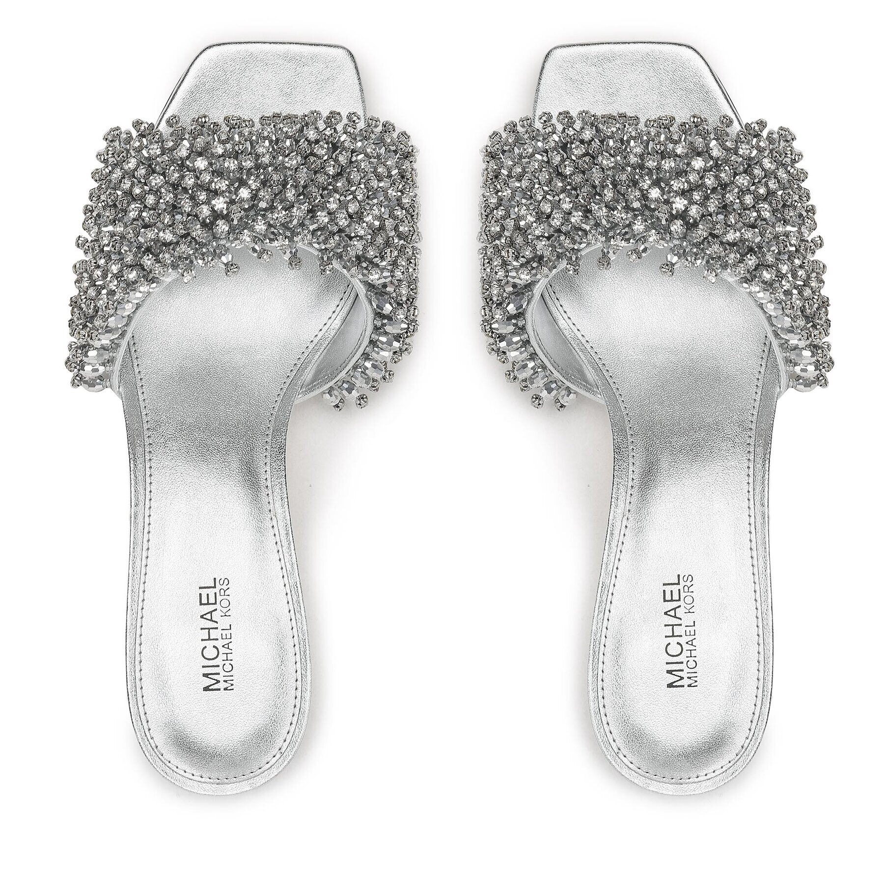 MICHAEL Michael Kors Чехли Amal Kitten Sandal 40S3AMMS1M Сребрист - Pepit.bg