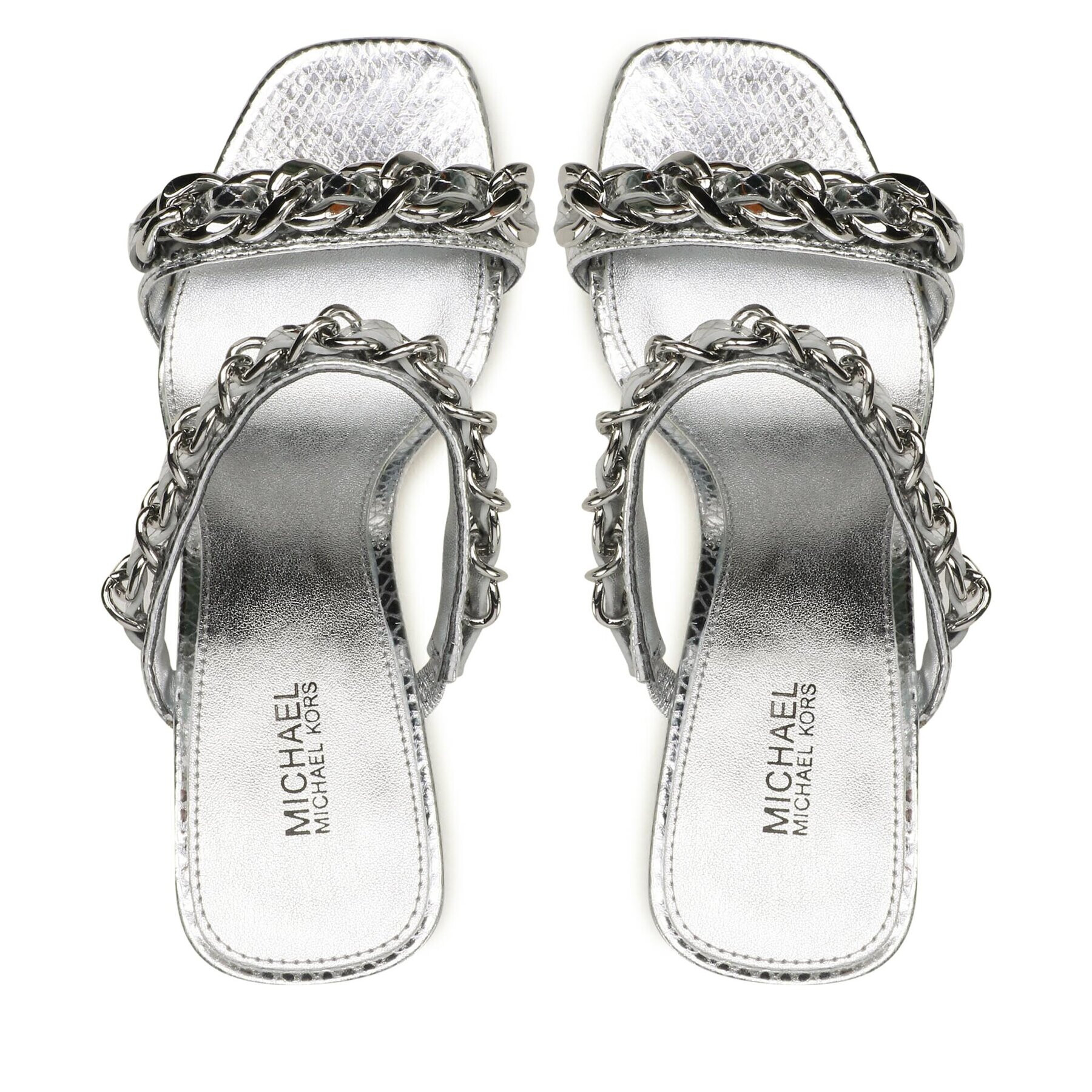 MICHAEL Michael Kors Чехли Clara Sandal 40S3CLHS1M Сребрист - Pepit.bg