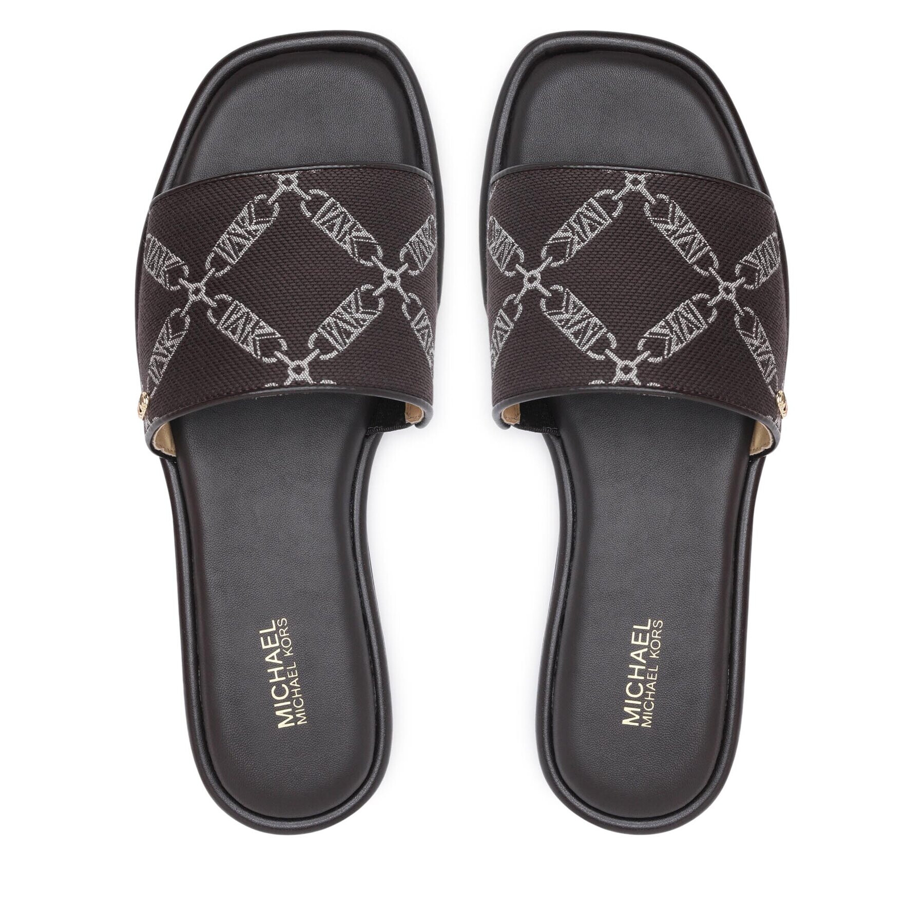 MICHAEL Michael Kors Чехли Hayworth Slide 40F3HAFA1Y Кафяв - Pepit.bg