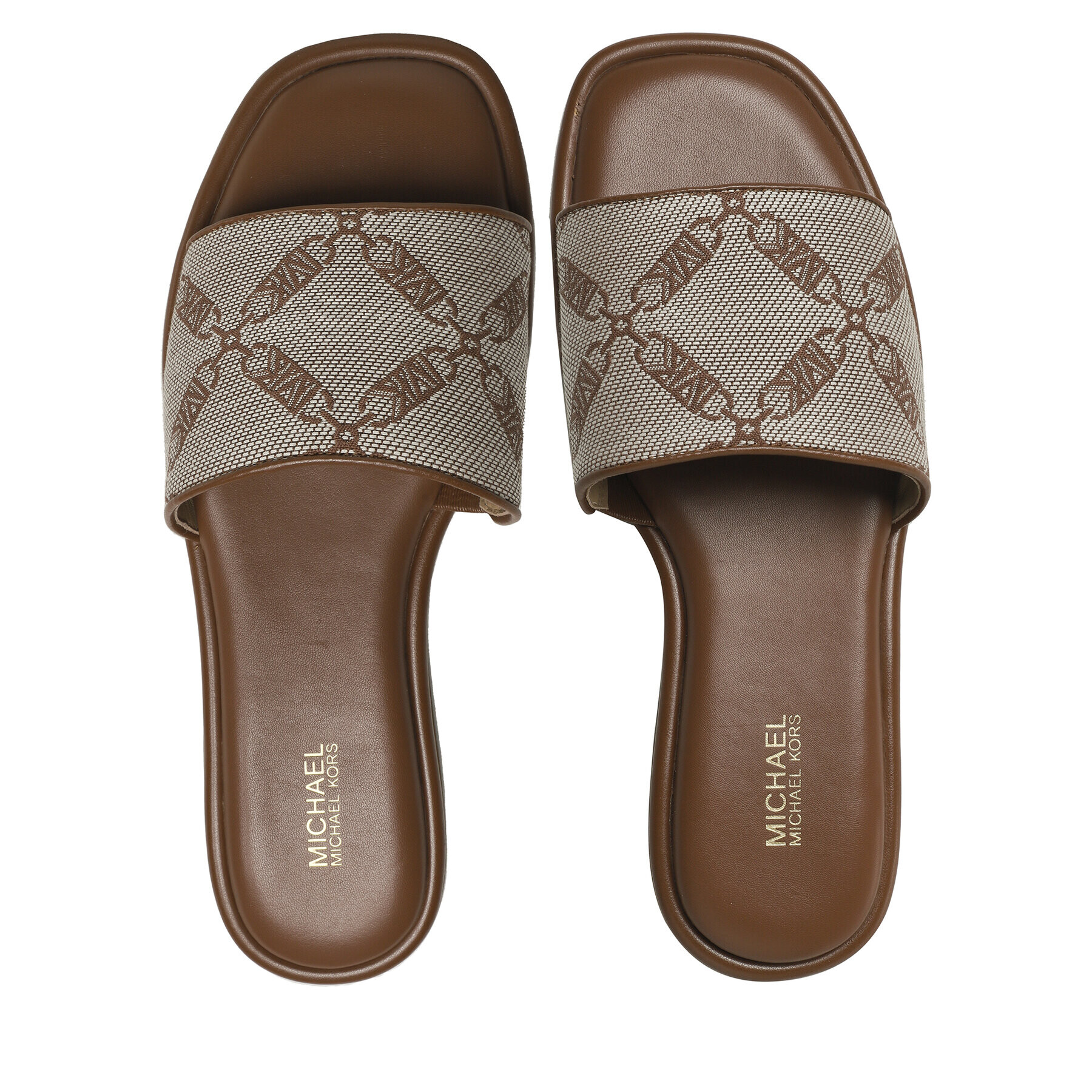 MICHAEL Michael Kors Чехли Hayworth Slide 40S3HAFS1Y Кафяв - Pepit.bg