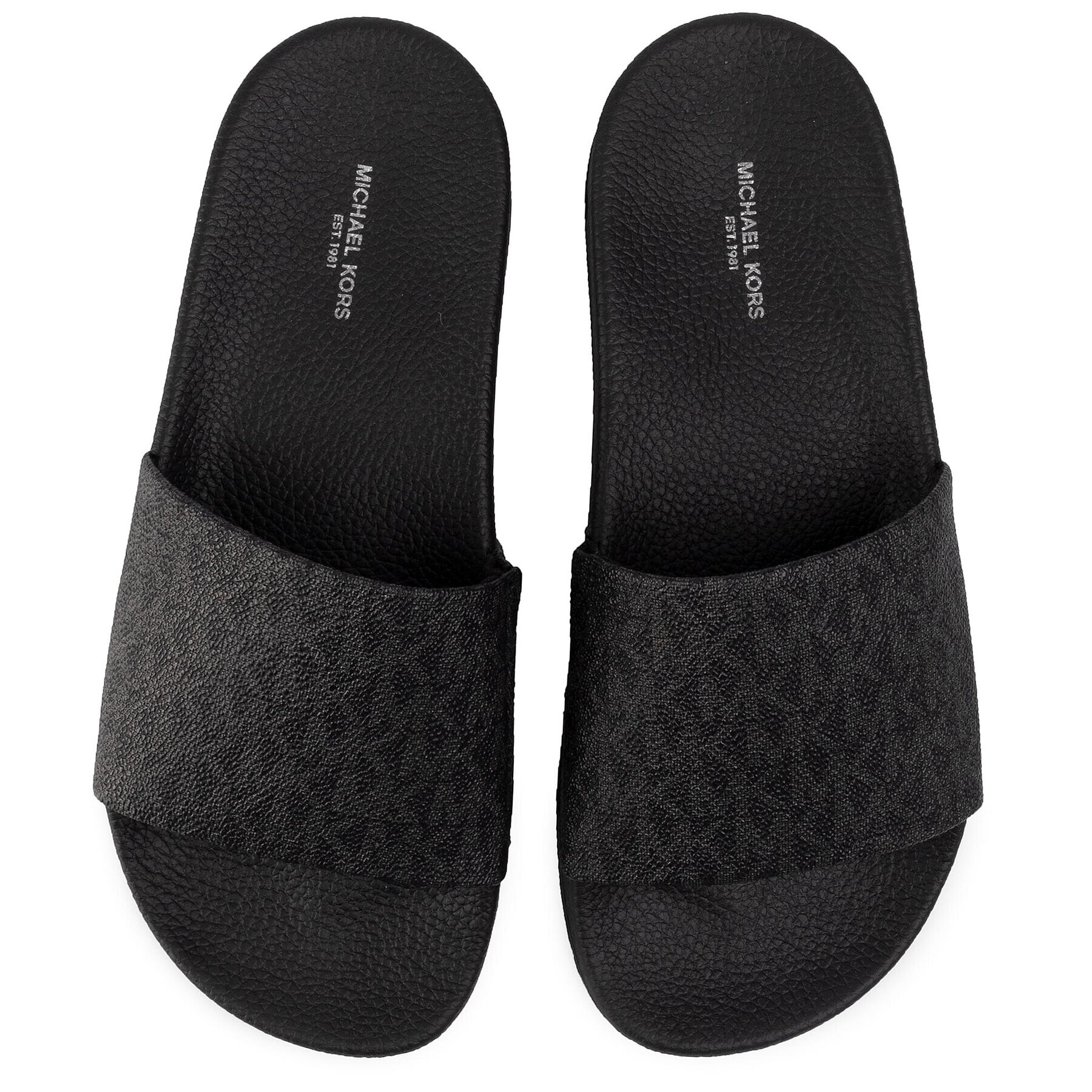 MICHAEL Michael Kors Чехли Jake Slide 42R0JSFA3Q Черен - Pepit.bg