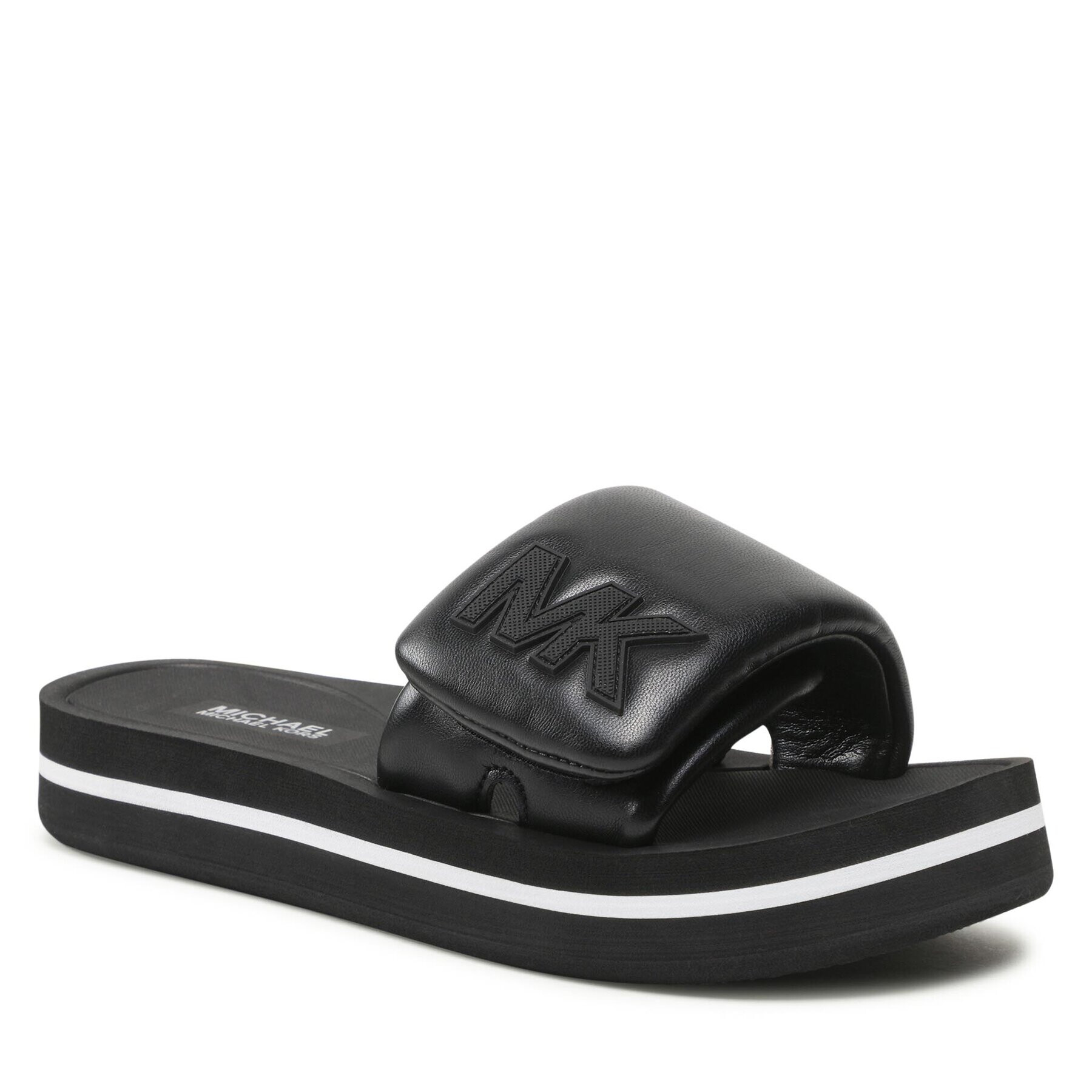 MICHAEL Michael Kors Чехли Mk Platform Slide 40S3MKFA1L Черен - Pepit.bg