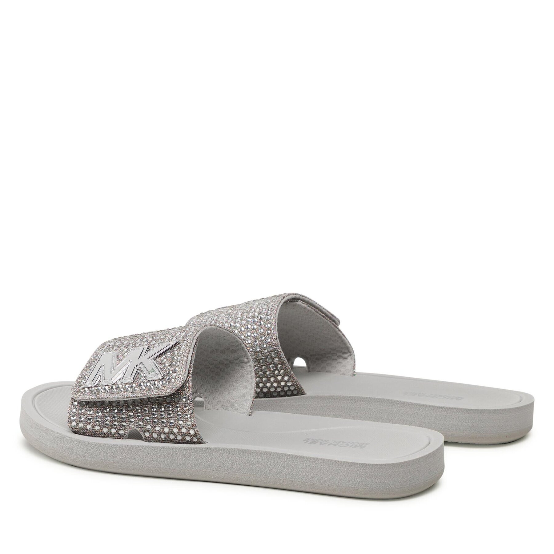 MICHAEL Michael Kors Чехли Mk Slide 40S3MKFA3D Сребрист - Pepit.bg