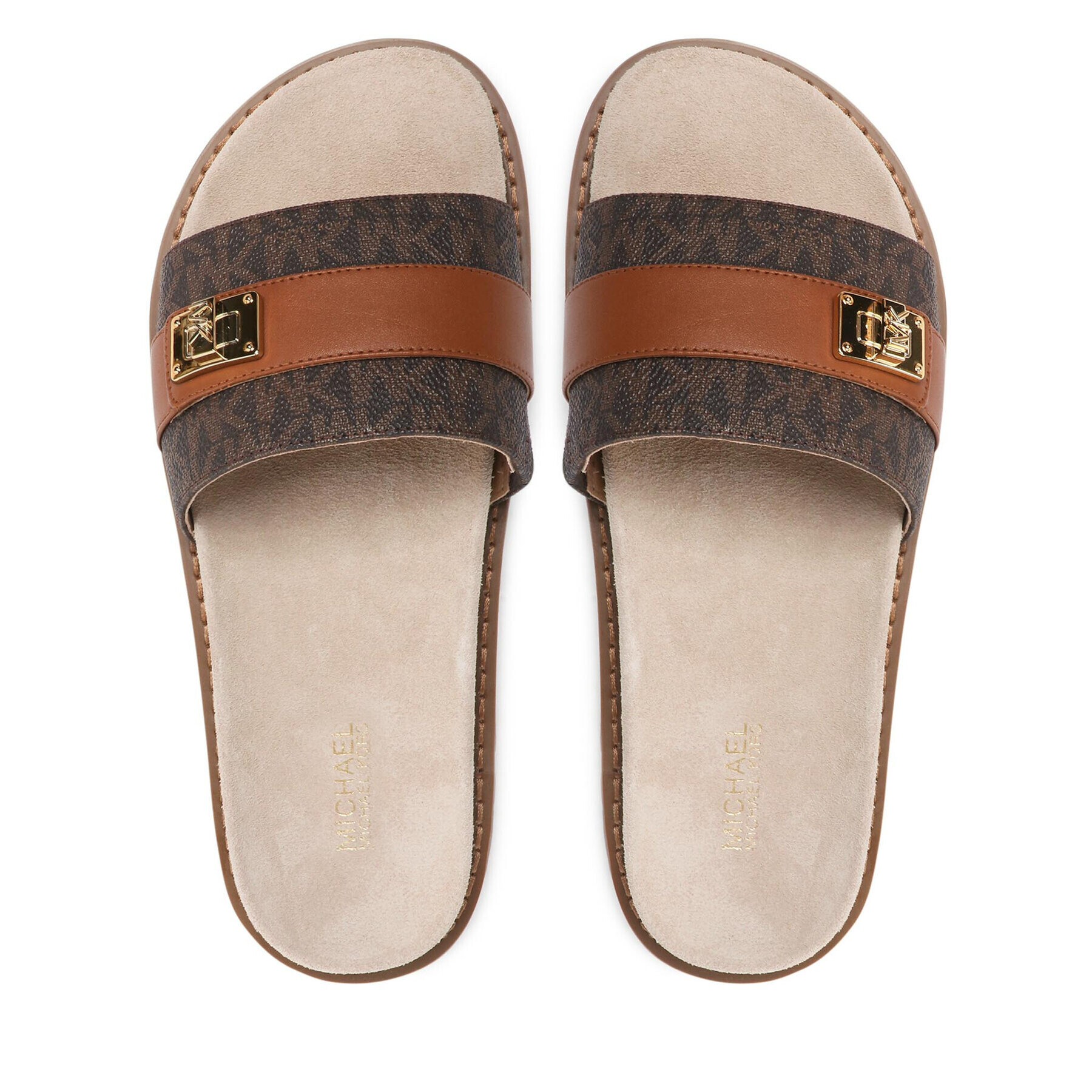 MICHAEL Michael Kors Чехли Padma Slide 40T2PDFA1B Черен - Pepit.bg