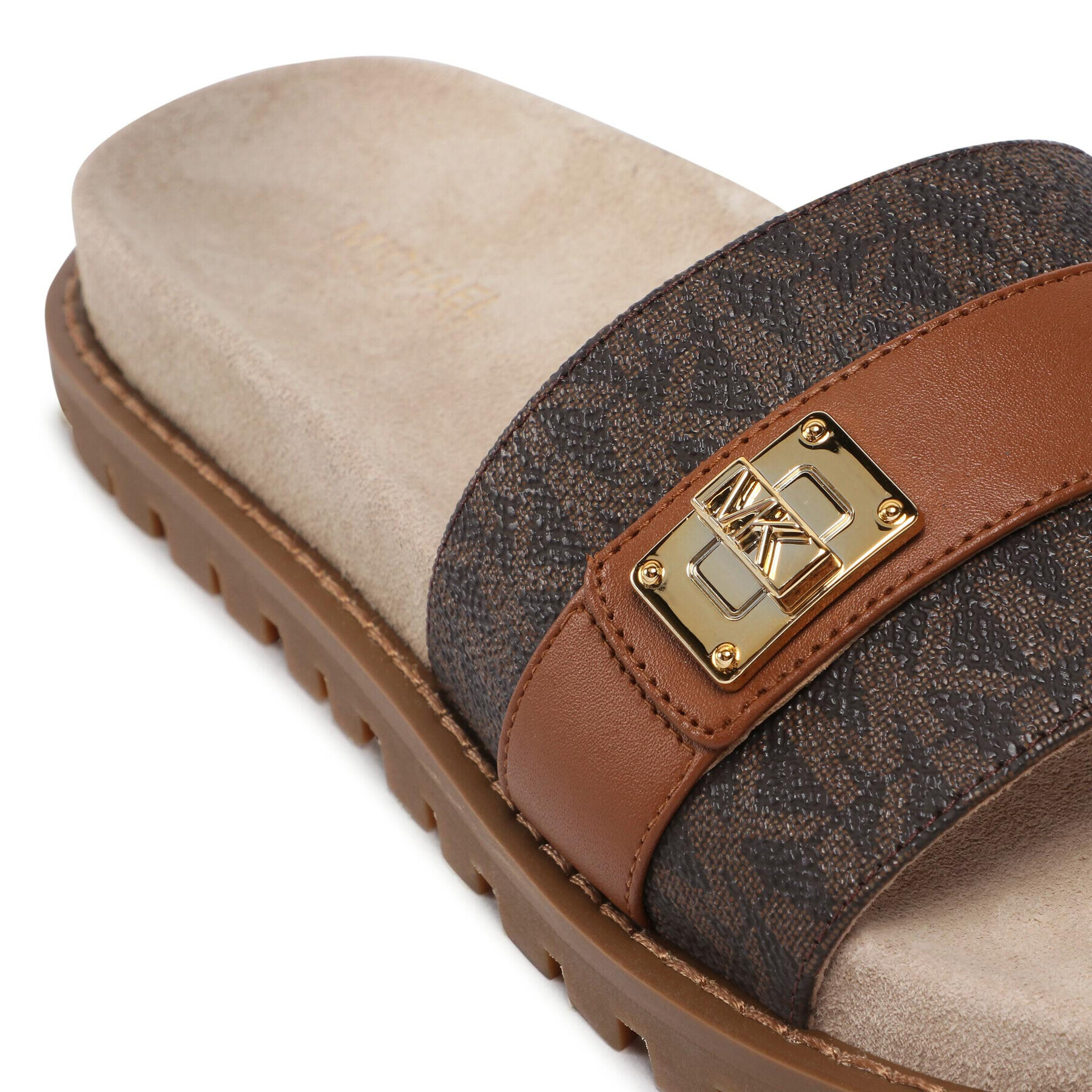 MICHAEL Michael Kors Чехли Padma Slide 40T2PDFA1B Черен - Pepit.bg