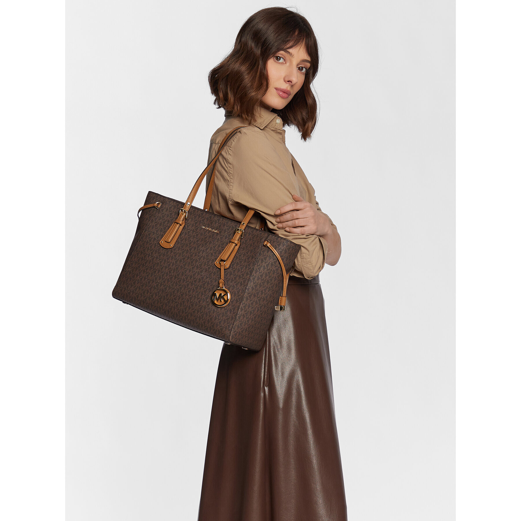 MICHAEL Michael Kors Дамска чанта 30F8GV6T2B Кафяв - Pepit.bg