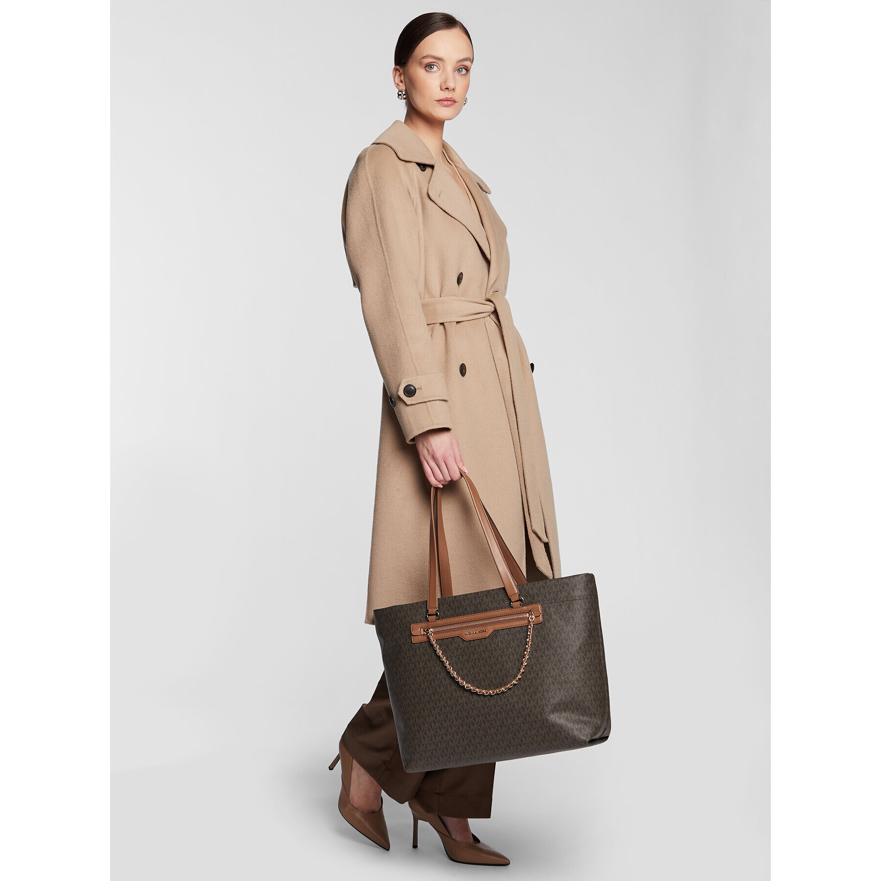 MICHAEL Michael Kors Дамска чанта 30R3G04T3B Кафяв - Pepit.bg