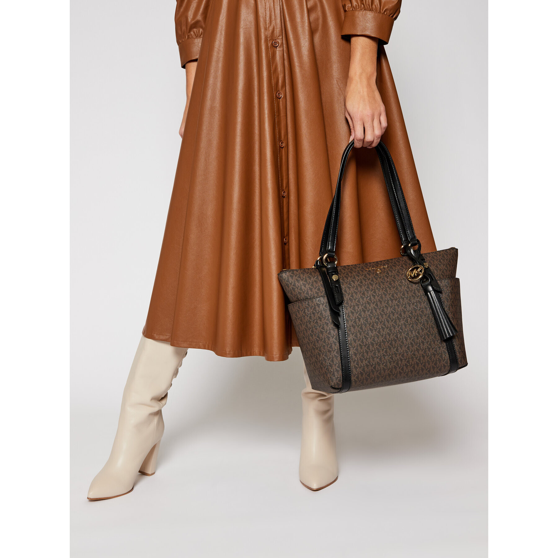 MICHAEL Michael Kors Дамска чанта 30T0GNXT2B Кафяв - Pepit.bg