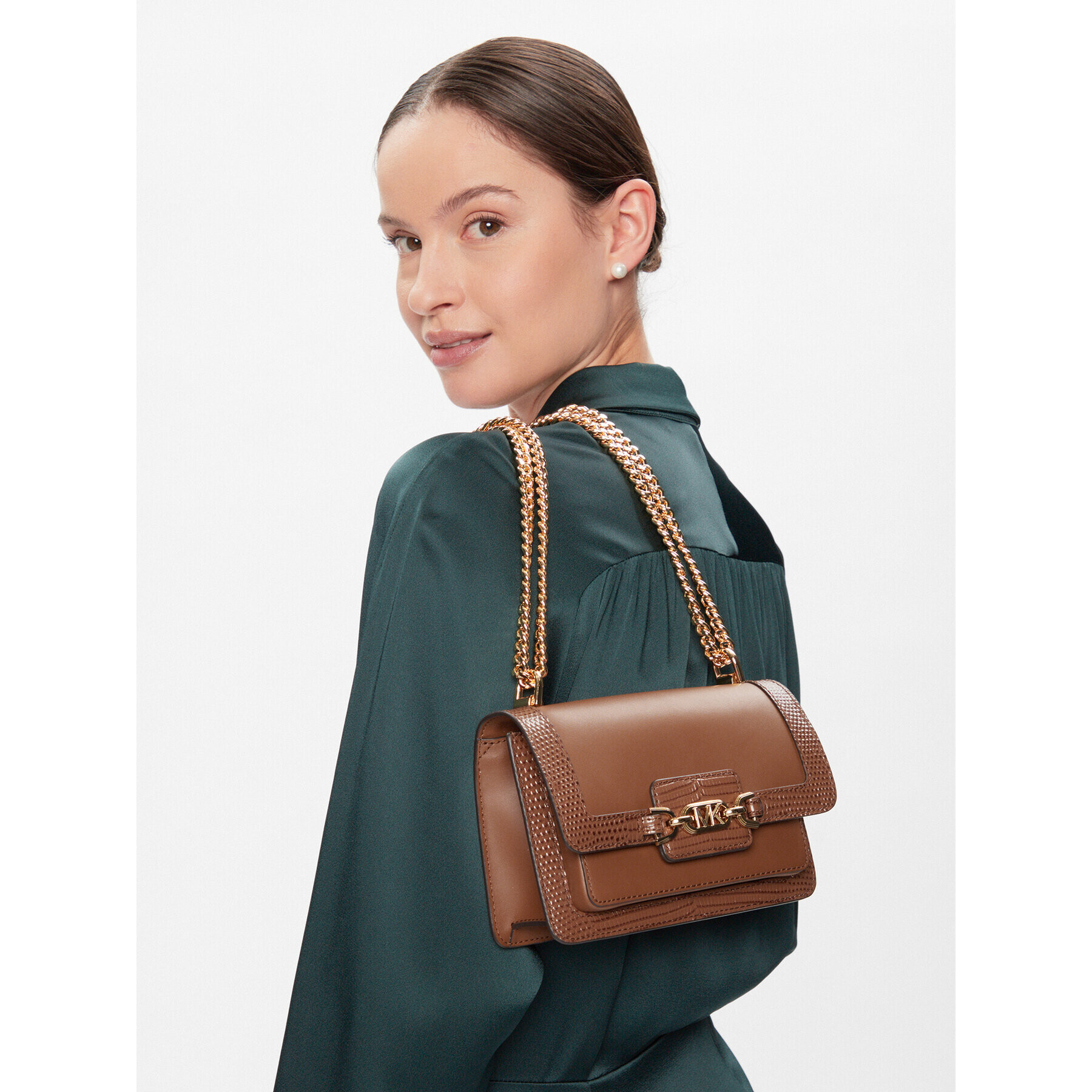 MICHAEL Michael Kors Дамска чанта 32R4G7HC0Y Кафяв - Pepit.bg