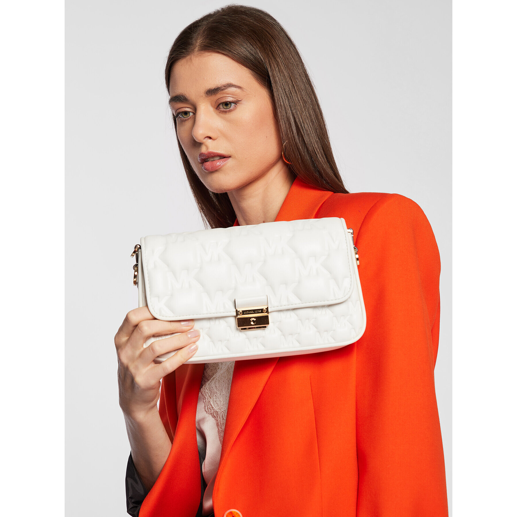 MICHAEL Michael Kors Дамска чанта Bradshaw 30S2G2BL1L Бял - Pepit.bg