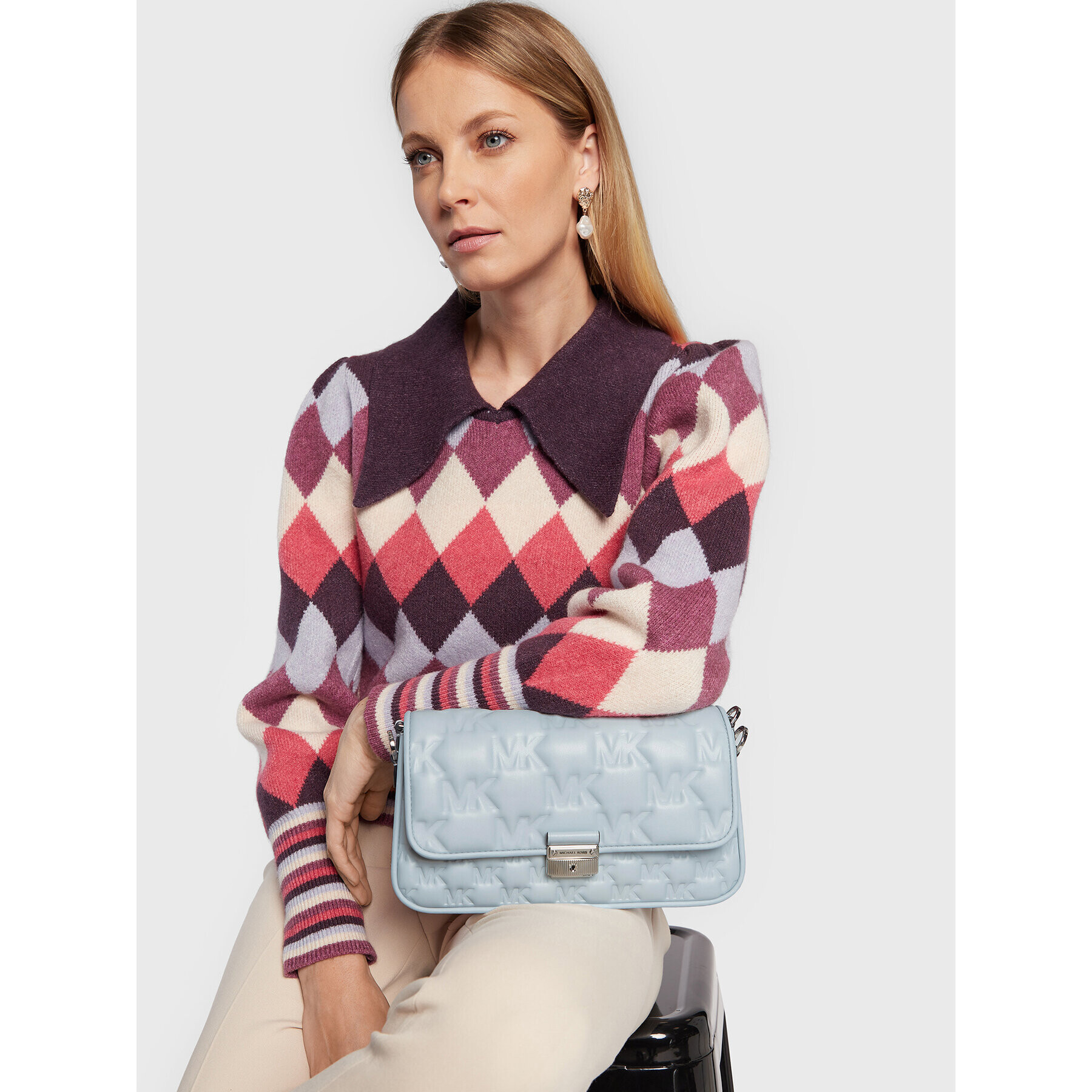 MICHAEL Michael Kors Дамска чанта Bradshaw 30S2S2BL1L Син - Pepit.bg