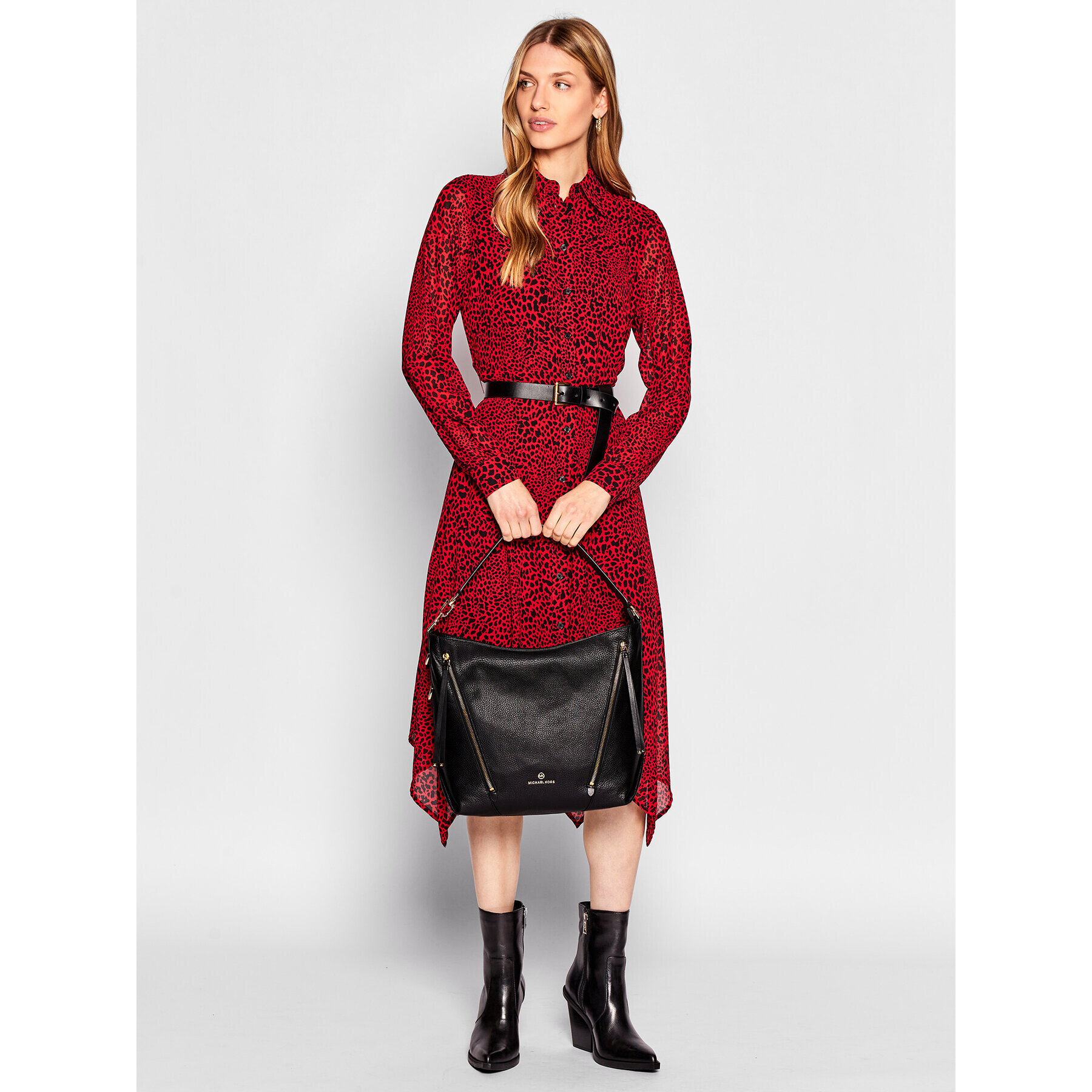 MICHAEL Michael Kors Дамска чанта Brooklyn 30F1GBNH3L Черен - Pepit.bg