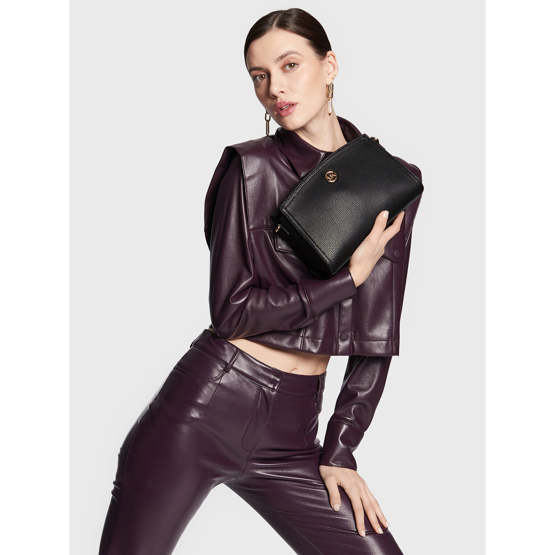 MICHAEL Michael Kors Дамска чанта Chantal 32R3G7CC3T Черен - Pepit.bg