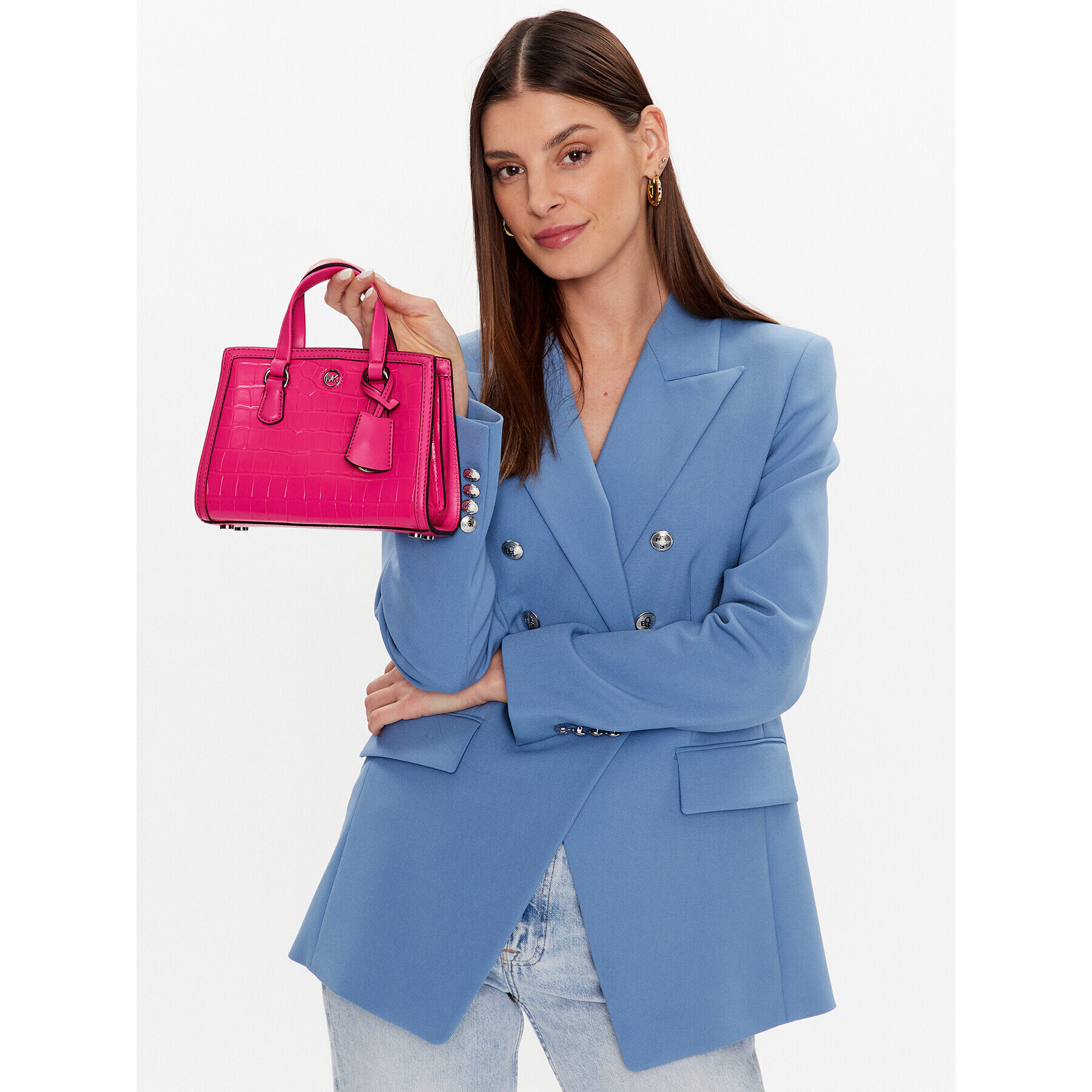 MICHAEL Michael Kors Дамска чанта Chantal 32R3S7CC0E Розов - Pepit.bg