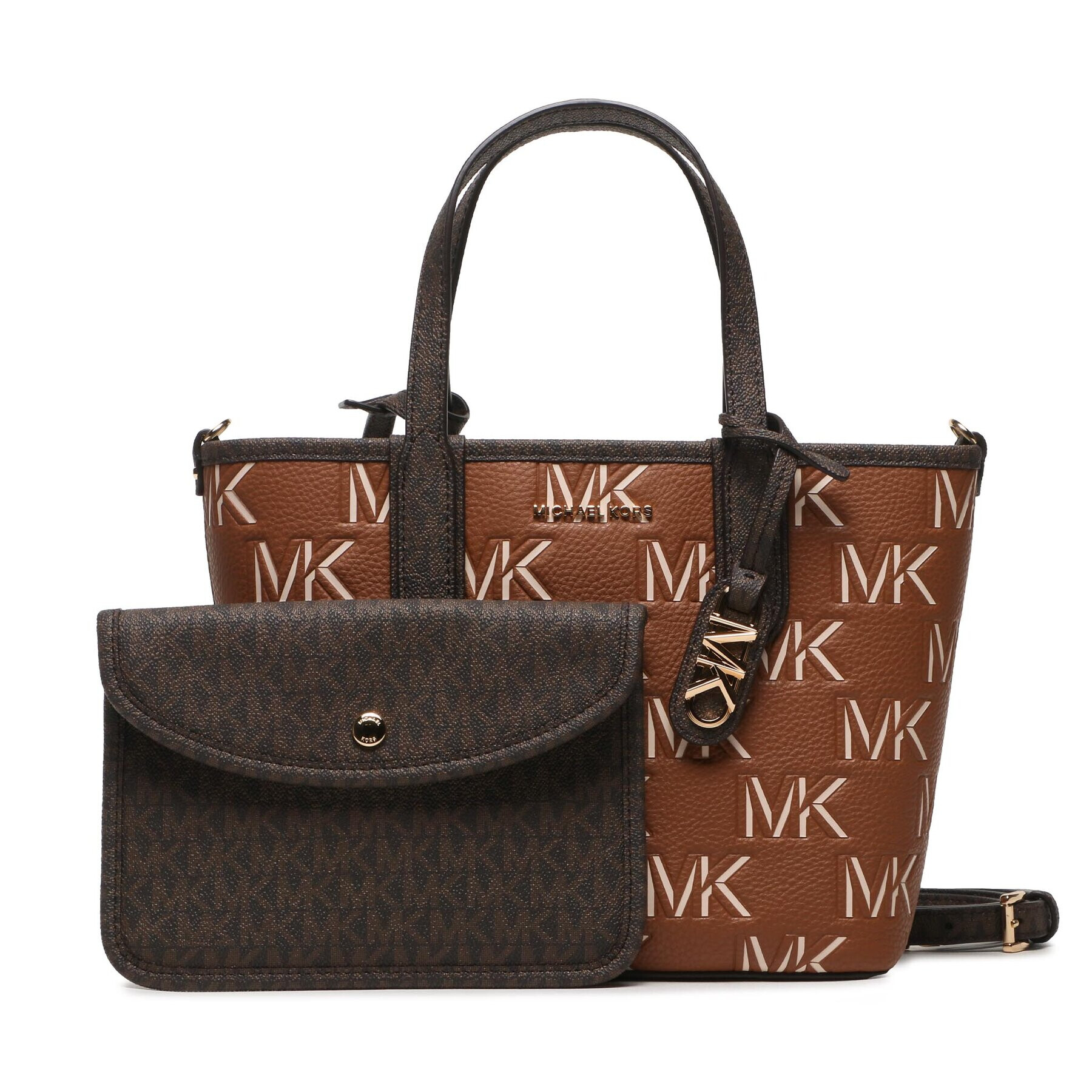 MICHAEL Michael Kors Дамска чанта Eliza 30F3GZAT0L Кафяв - Pepit.bg