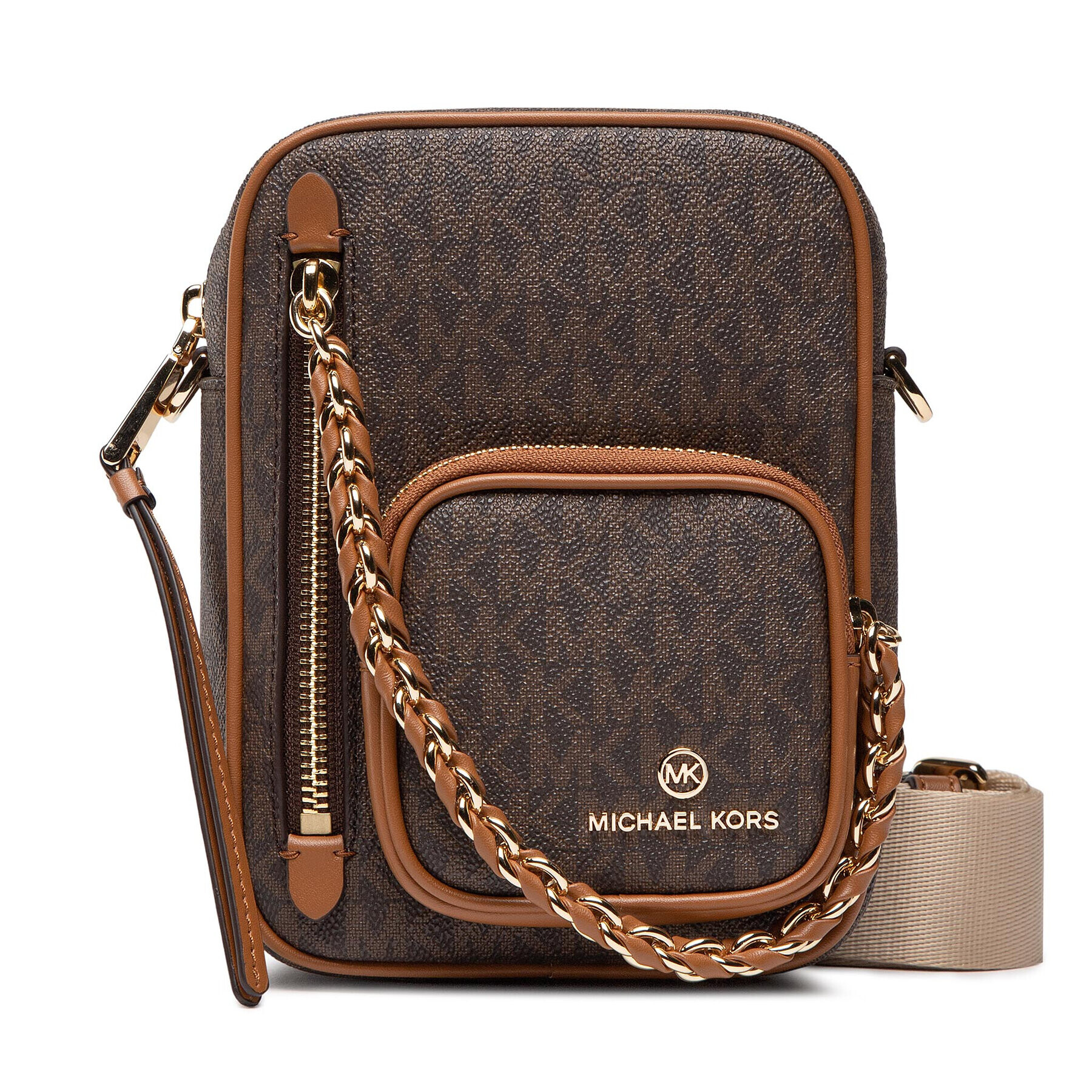 MICHAEL Michael Kors Дамска чанта Elliot 32T2G5EC1B Кафяв - Pepit.bg