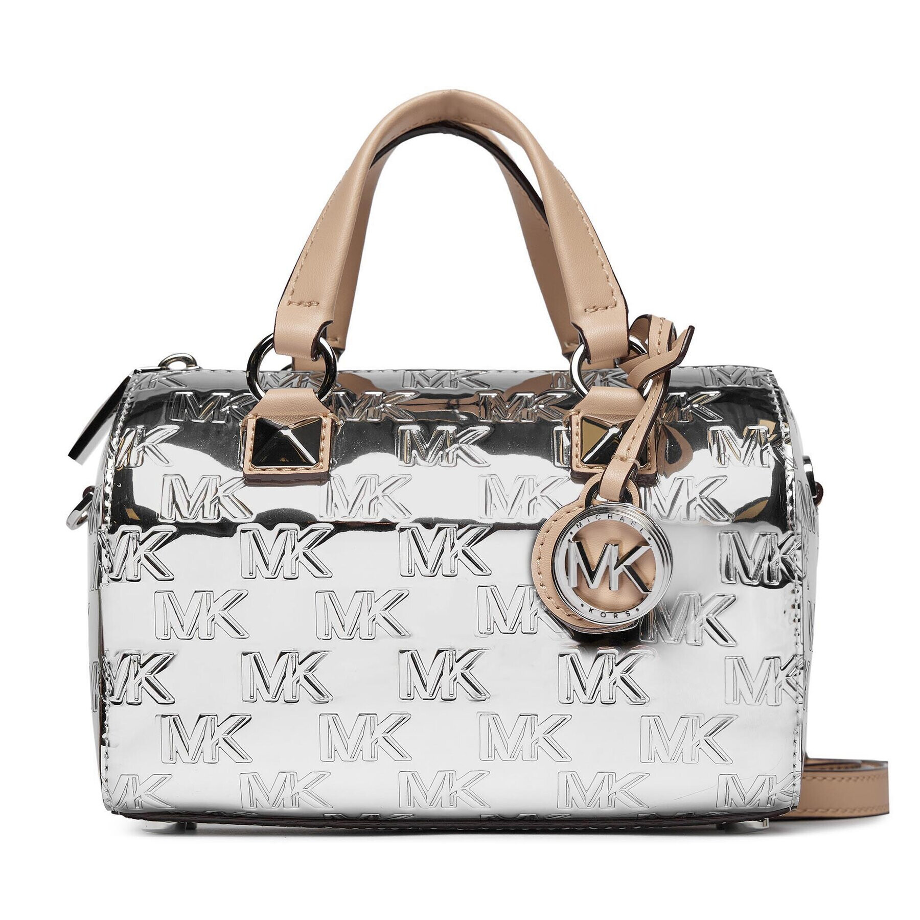 MICHAEL Michael Kors Дамска чанта Grayson 32H3SGYC1O Сребрист - Pepit.bg
