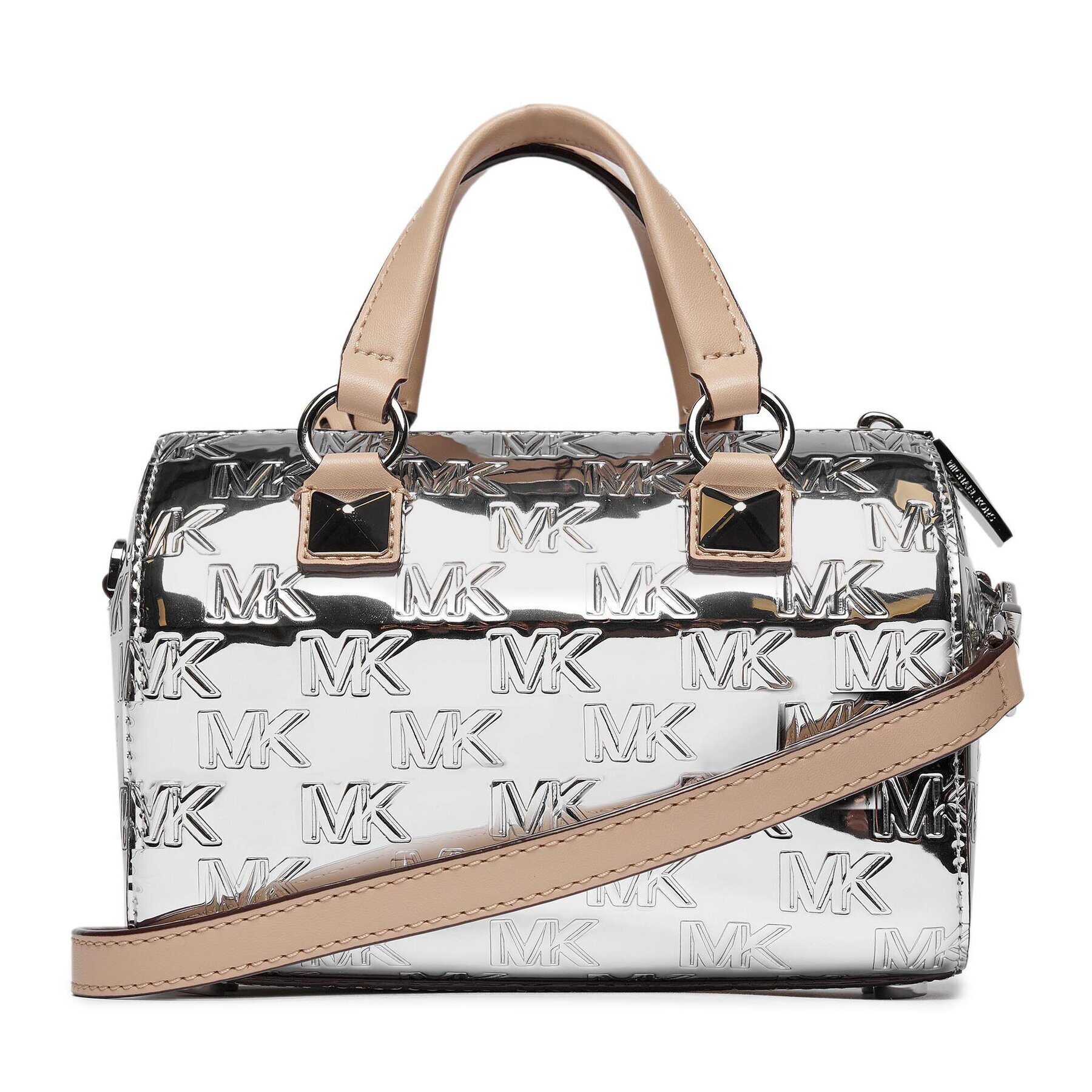MICHAEL Michael Kors Дамска чанта Grayson 32H3SGYC1O Сребрист - Pepit.bg