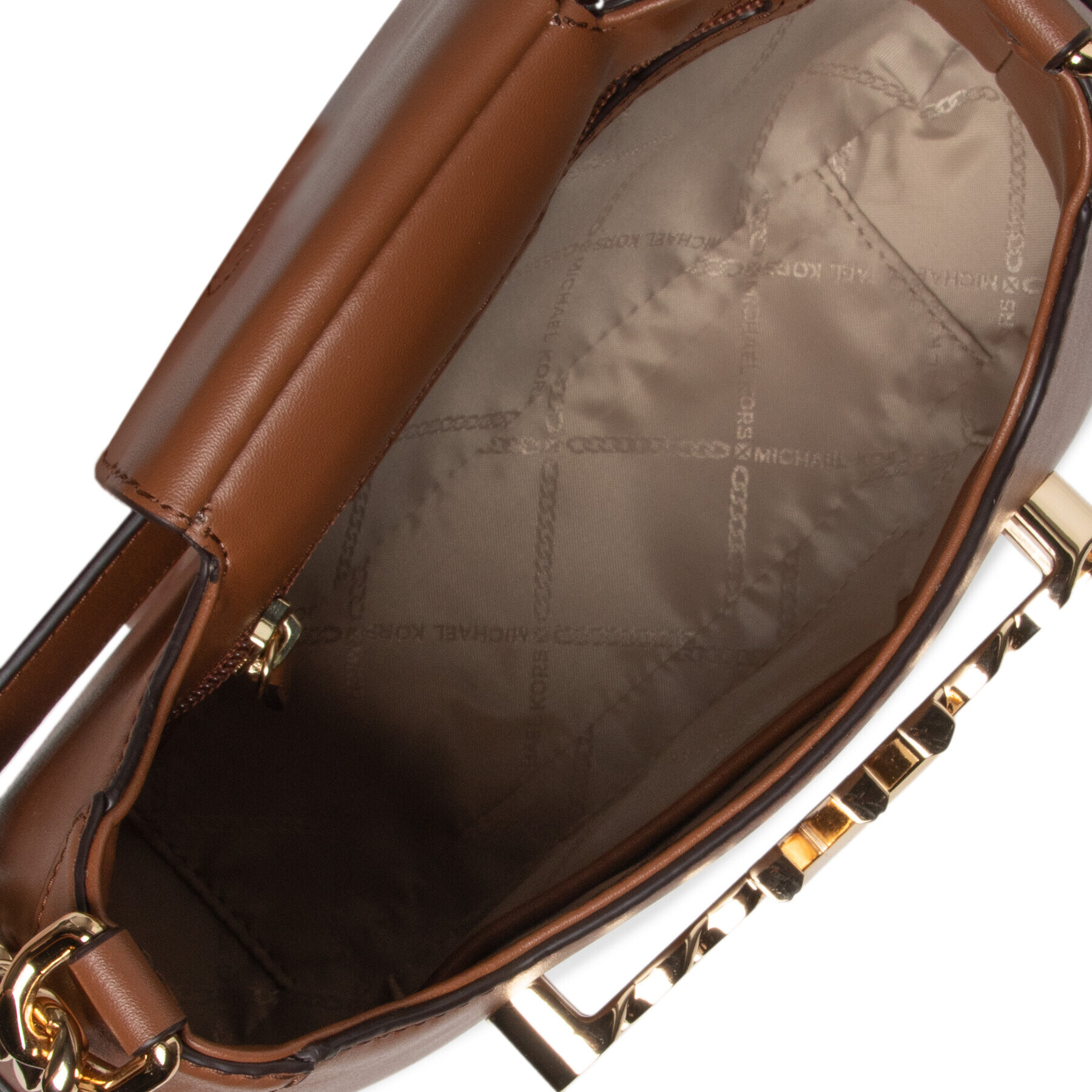 MICHAEL Michael Kors Дамска чанта Hally 30F1G2HL1L Кафяв - Pepit.bg